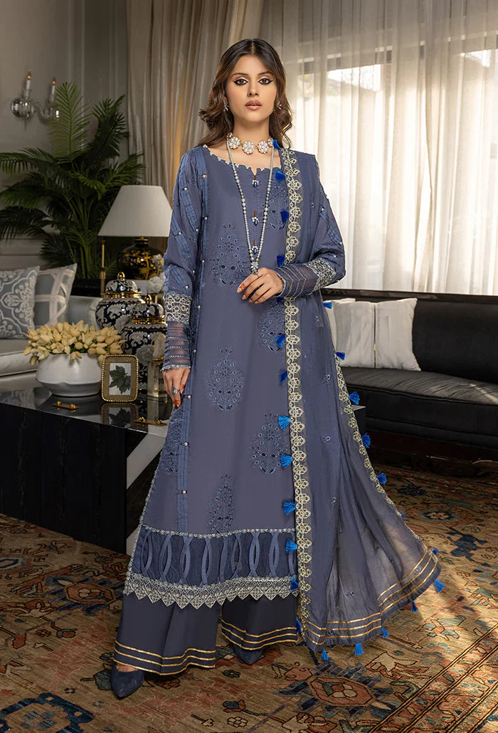 Humdum | Charlotte Chikankari Lawn | D02 - Official HumDum stockist in UK - Sakeena London