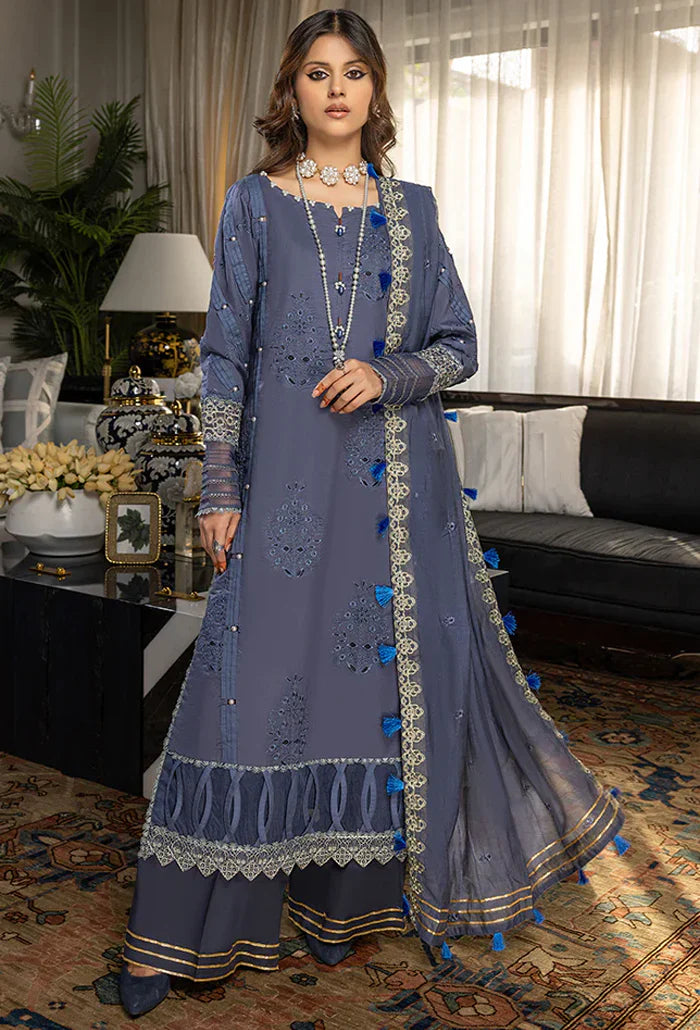 Humdum | Charlotte Chikankari Lawn | D02 - Official HumDum stockist in UK - Sakeena London