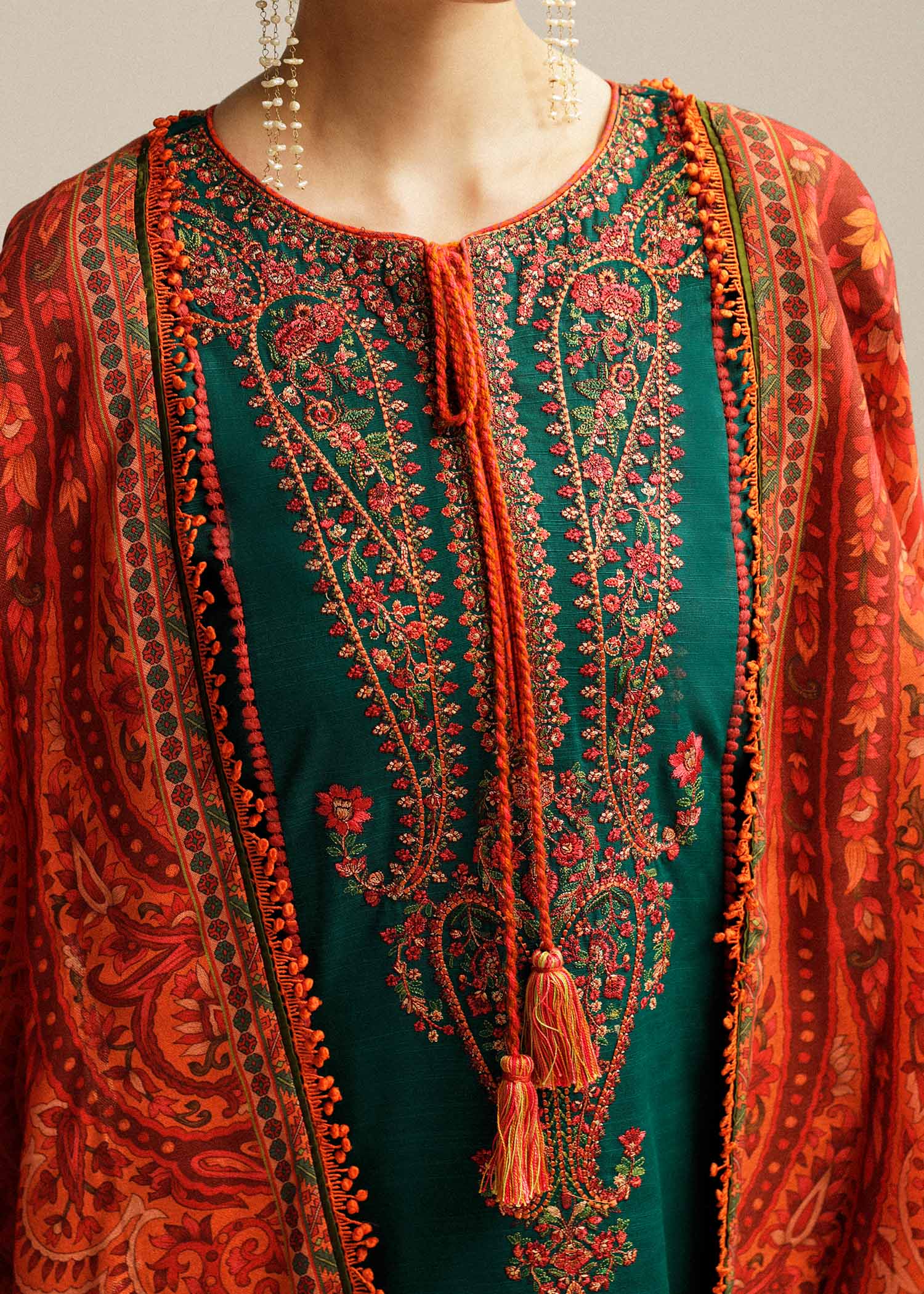 Hussain Rehar | Winter Shawl Khaddar 23 | Marjaan - Official Hussain Rehar stockist in UK - Sakeena London