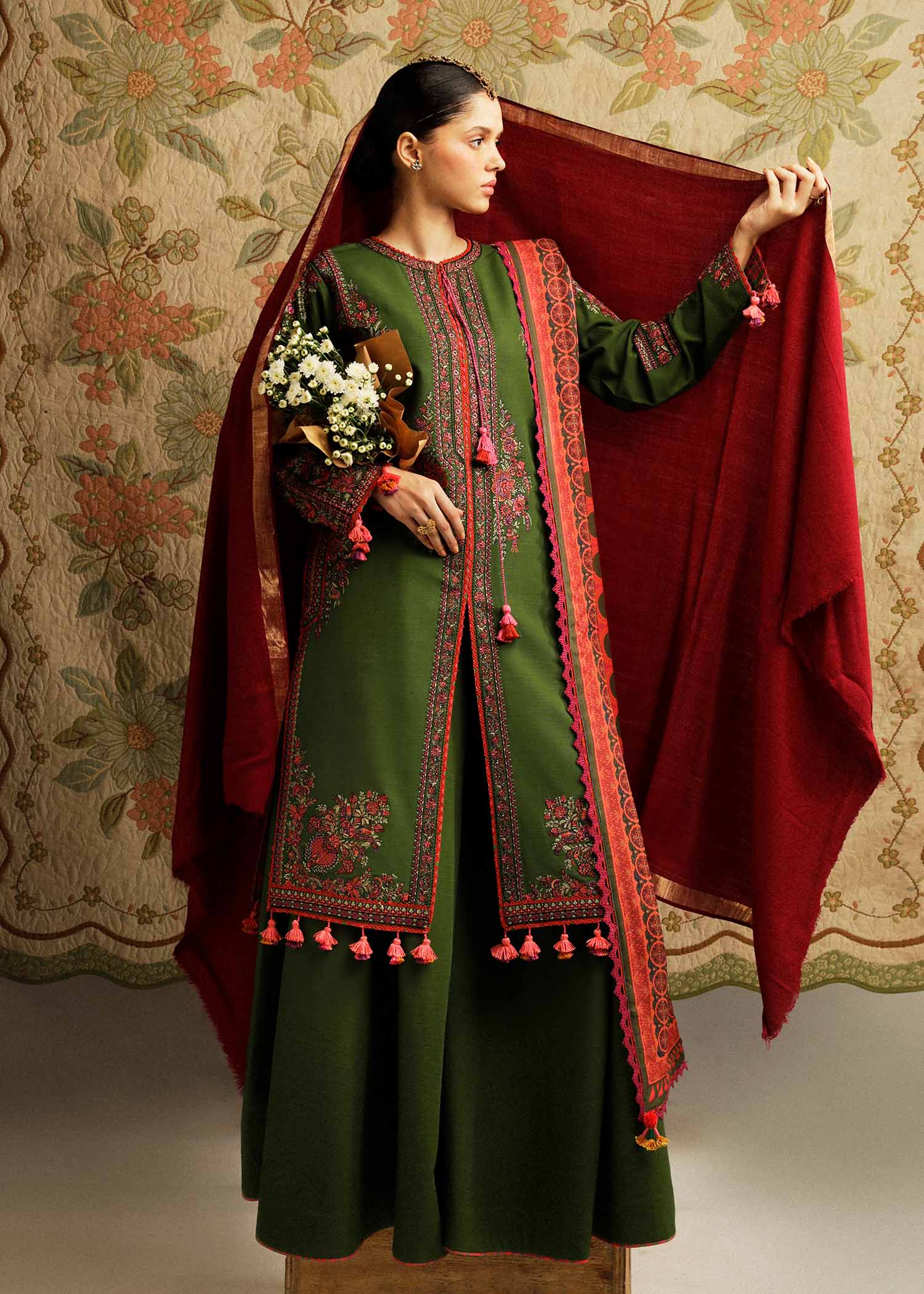 Hussain Rehar | Winter Shawl Khaddar 23 | Taal - Official Hussain Rehar stockist in UK - Sakeena London