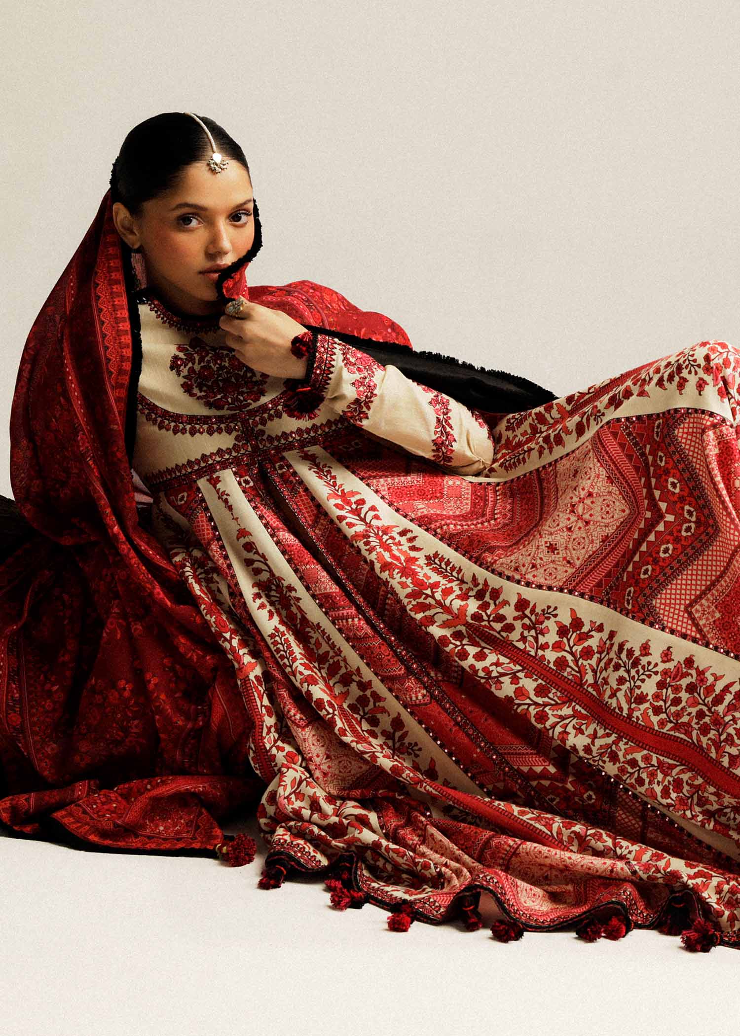 Hussain Rehar | Winter Shawl Khaddar 23 | Opaline - Official Hussain Rehar stockist in UK - Sakeena London