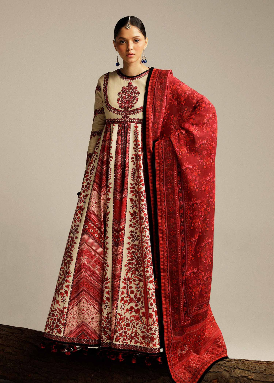 Hussain Rehar | Winter Shawl Khaddar 23 | Opaline - Official Hussain Rehar stockist in UK - Sakeena London