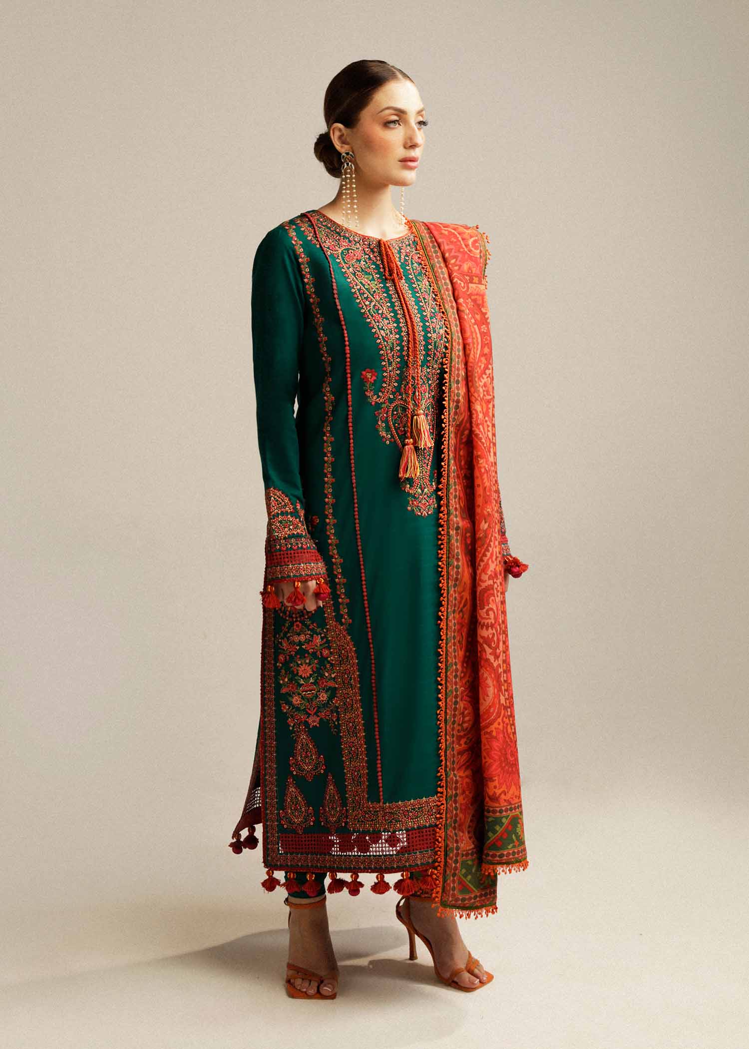 Hussain Rehar | Winter Shawl Khaddar 23 | Marjaan - Official Hussain Rehar stockist in UK - Sakeena London