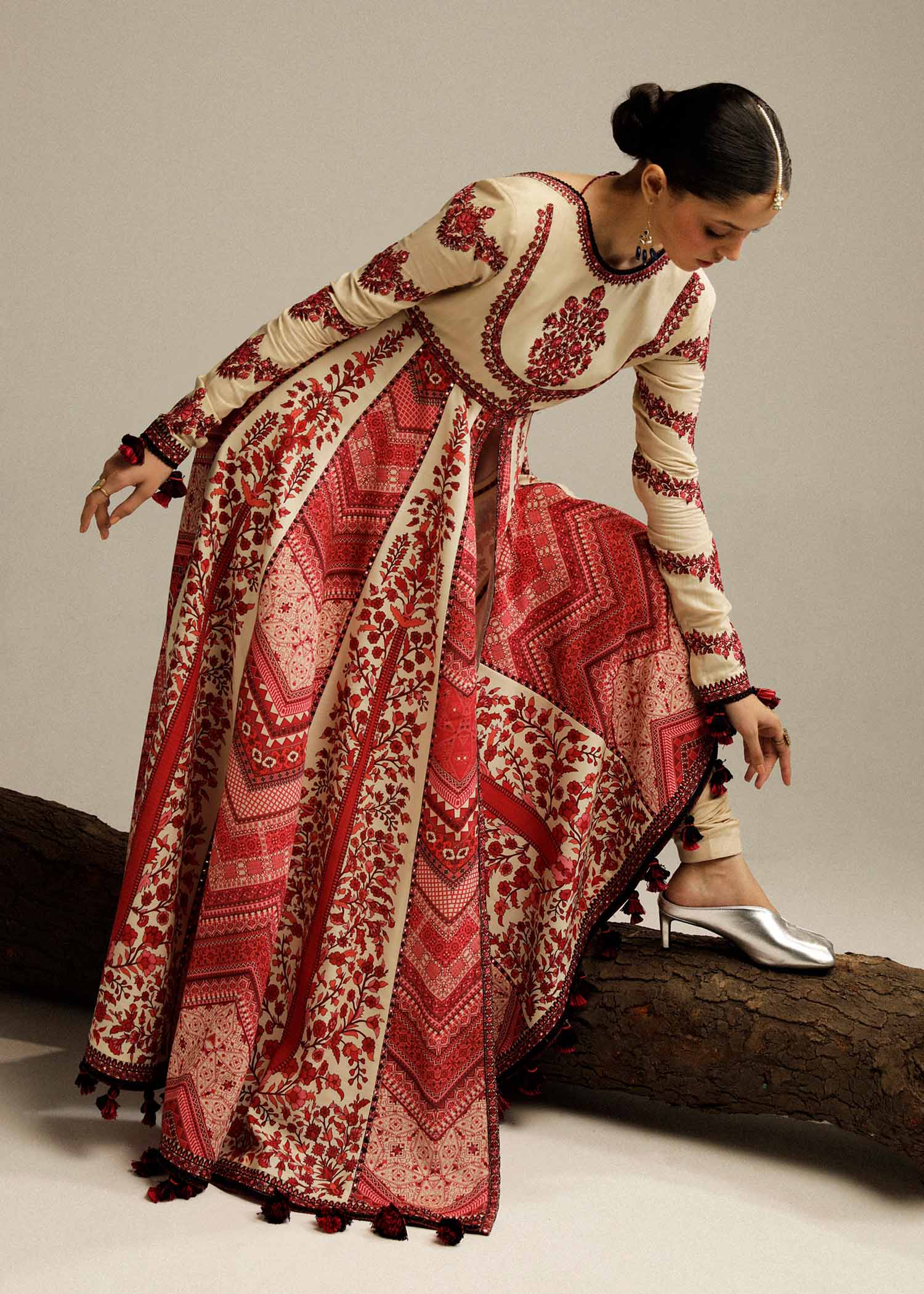 Hussain Rehar | Winter Shawl Khaddar 23 | Opaline - Official Hussain Rehar stockist in UK - Sakeena London