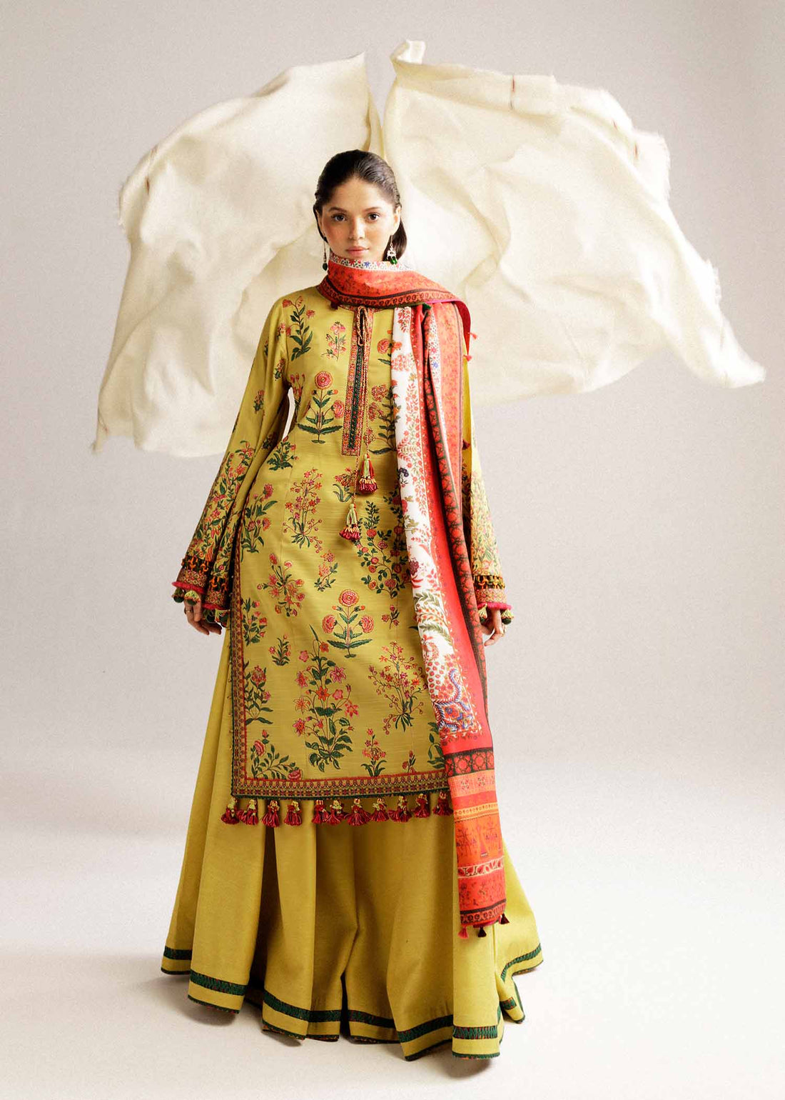 Hussain Rehar | Winter Shawl Khaddar 23 | Ember - Official Hussain Rehar stockist in UK - Sakeena London