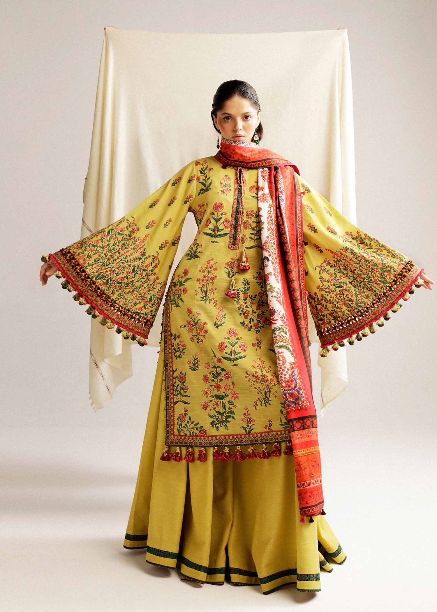 Hussain Rehar | Winter Shawl Khaddar 23 | Ember - Official Hussain Rehar stockist in UK - Sakeena London
