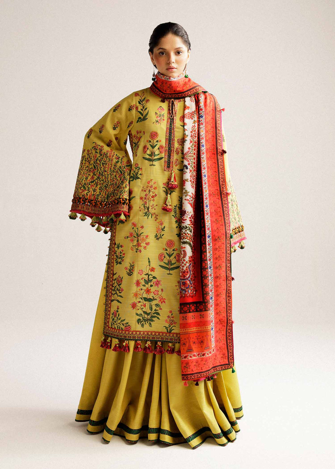 Hussain Rehar | Winter Shawl Khaddar 23 | Ember - Official Hussain Rehar stockist in UK - Sakeena London