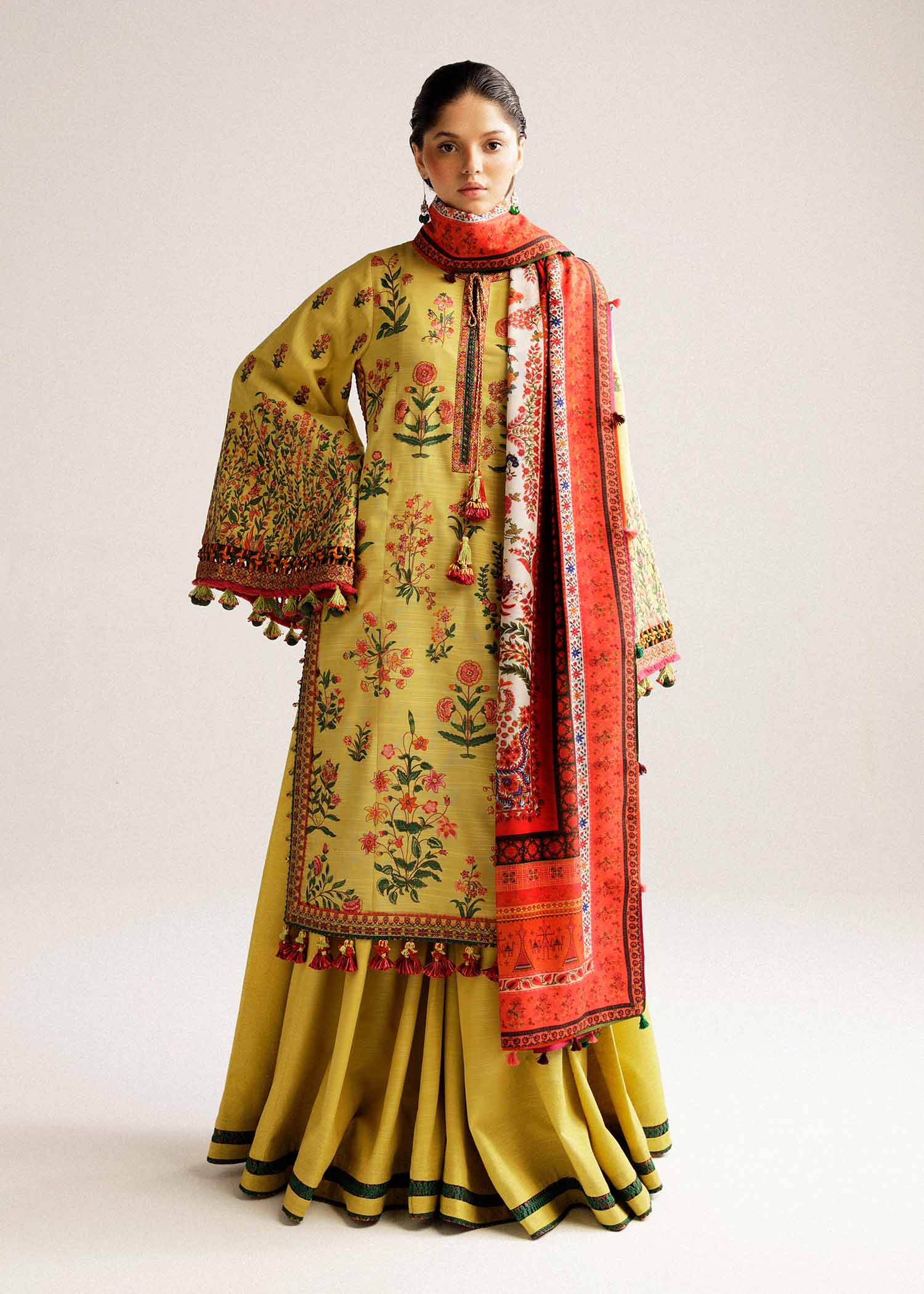 Hussain Rehar | Winter Shawl Khaddar 23 | Ember - Official Hussain Rehar stockist in UK - Sakeena London