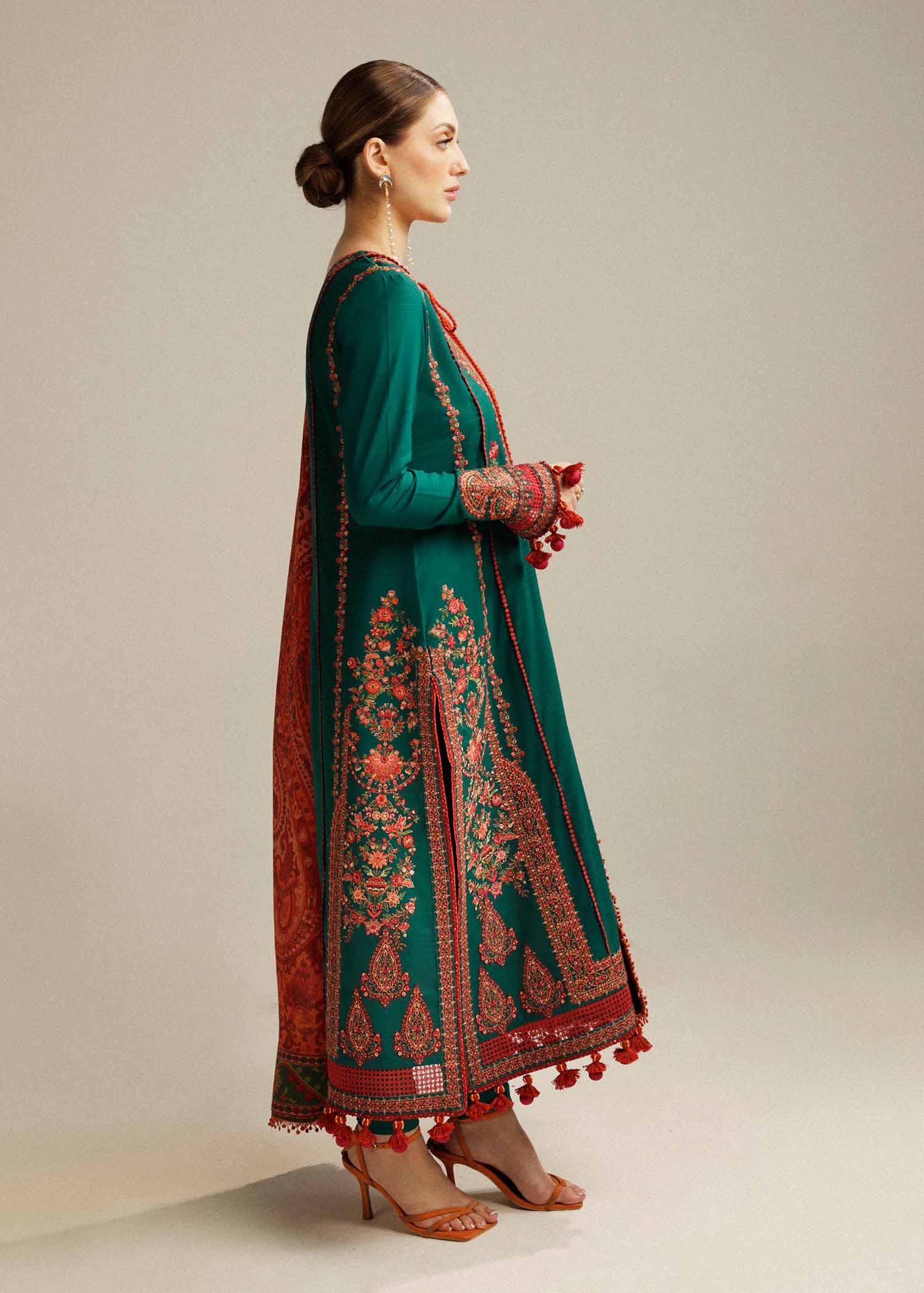 Hussain Rehar | Winter Shawl Khaddar 23 | Marjaan - Official Hussain Rehar stockist in UK - Sakeena London
