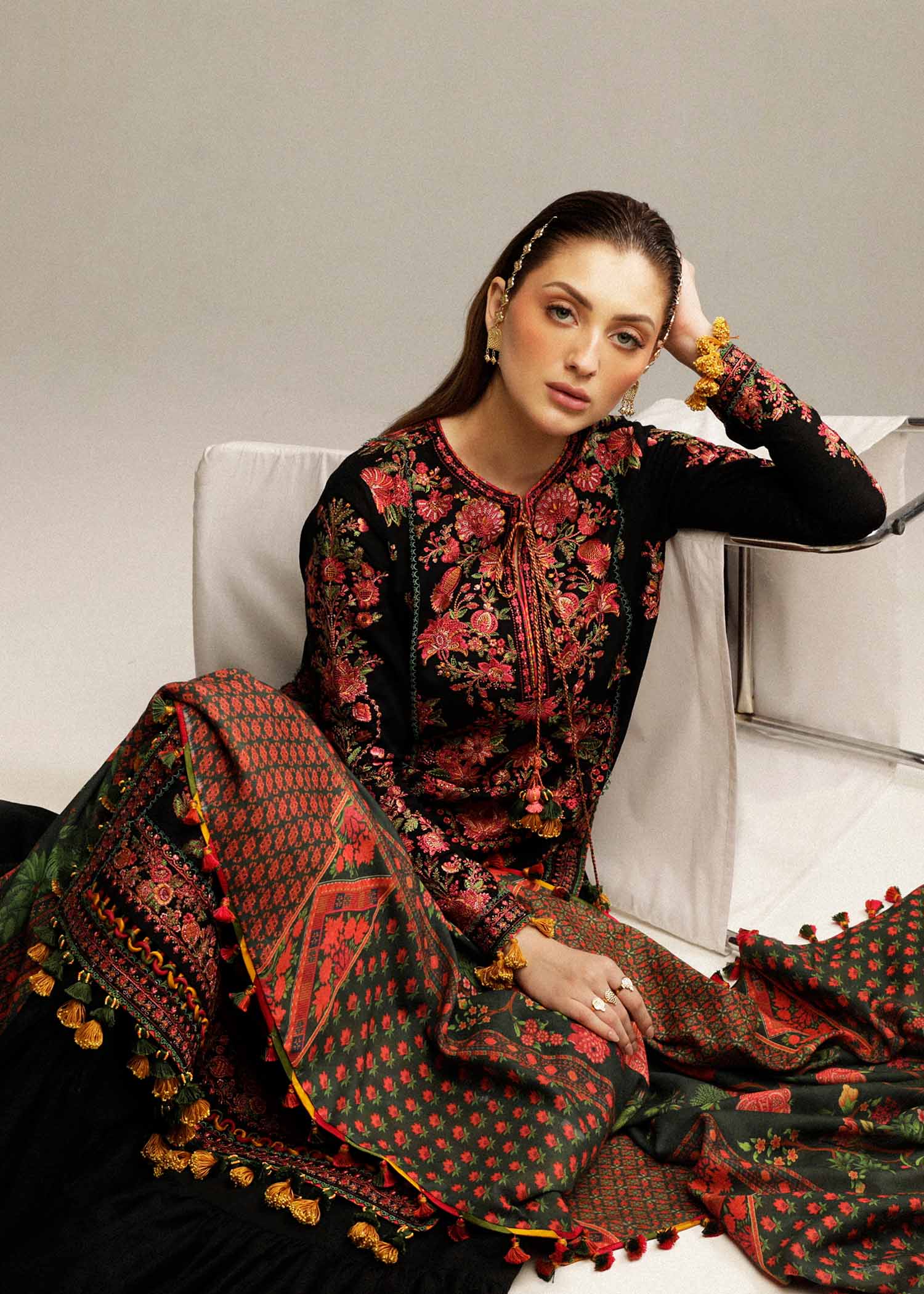 Hussain Rehar | Winter Shawl Khaddar 23 | Raat - Official Hussain Rehar stockist in UK - Sakeena London