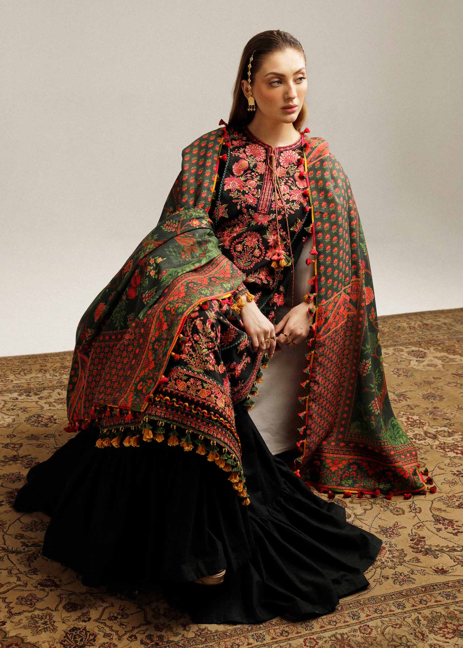 Hussain Rehar | Winter Shawl Khaddar 23 | Raat - Official Hussain Rehar stockist in UK - Sakeena London