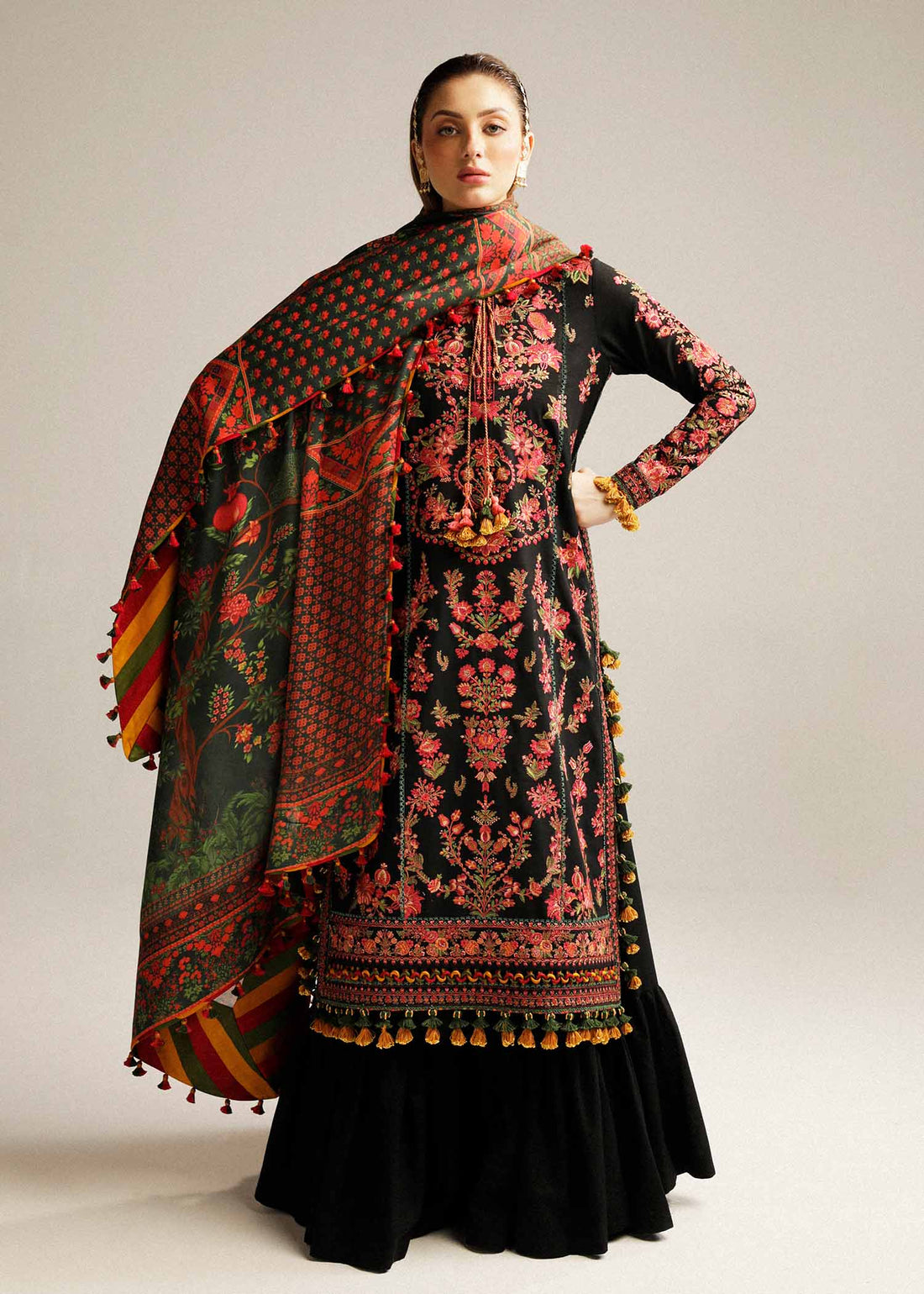 Hussain Rehar | Winter Shawl Khaddar 23 | Raat - Official Hussain Rehar stockist in UK - Sakeena London