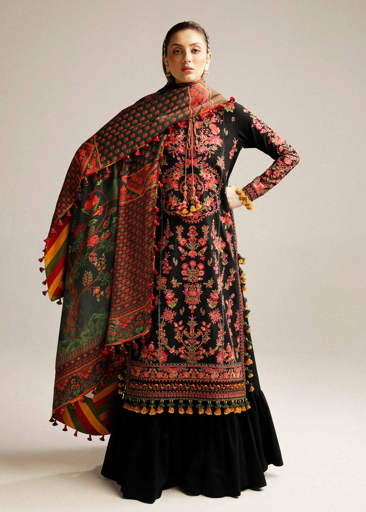 Hussain Rehar | Winter Shawl Khaddar 23 | Raat - Official Hussain Rehar stockist in UK - Sakeena London