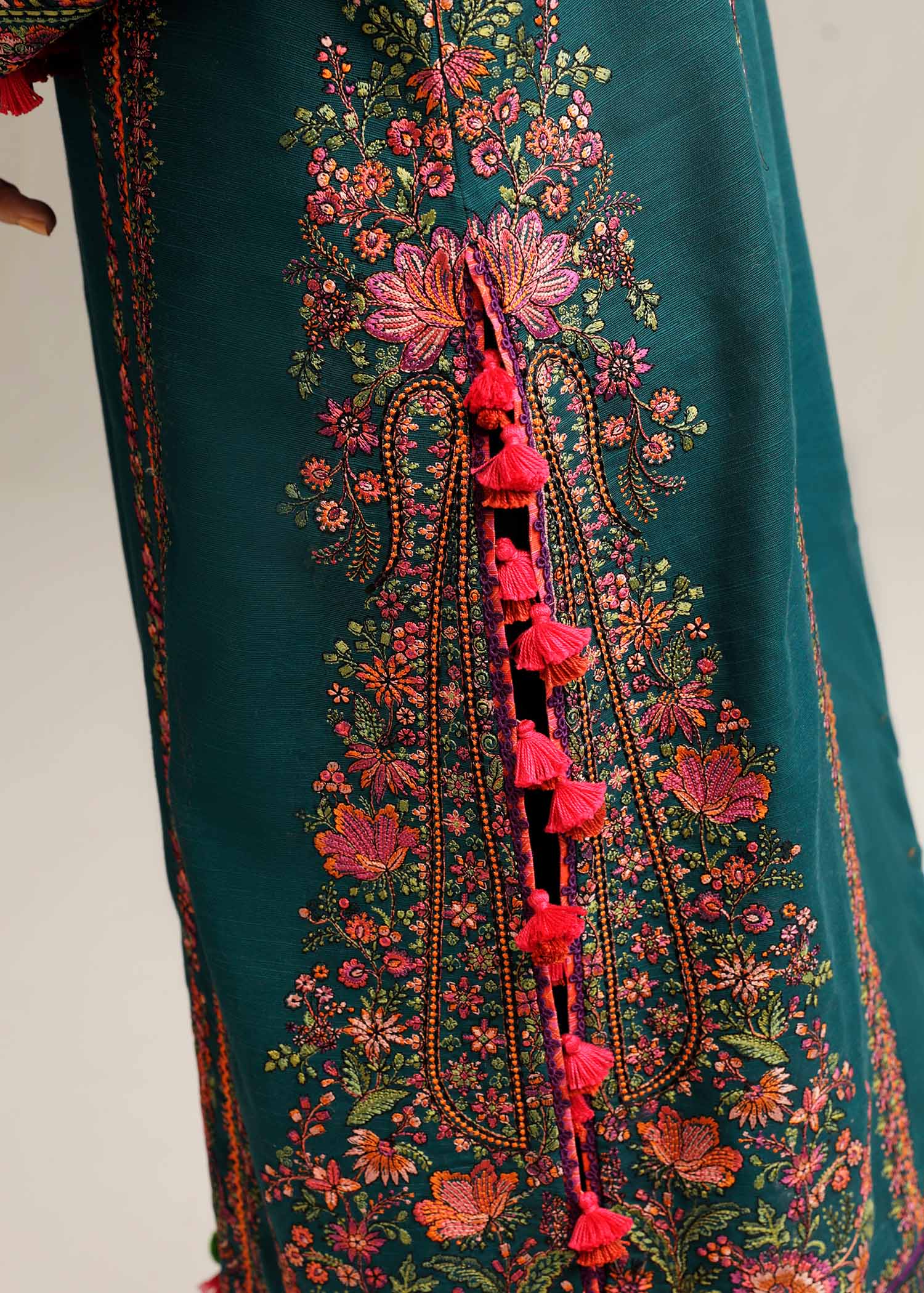 Hussain Rehar | Winter Shawl Khaddar 23 | Teal - Official Hussain Rehar stockist in UK - Sakeena London