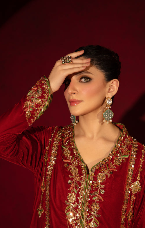 Maya | Raazi Velvet 24 | IMROZ - Official Maya stockist in UK - Sakeena London