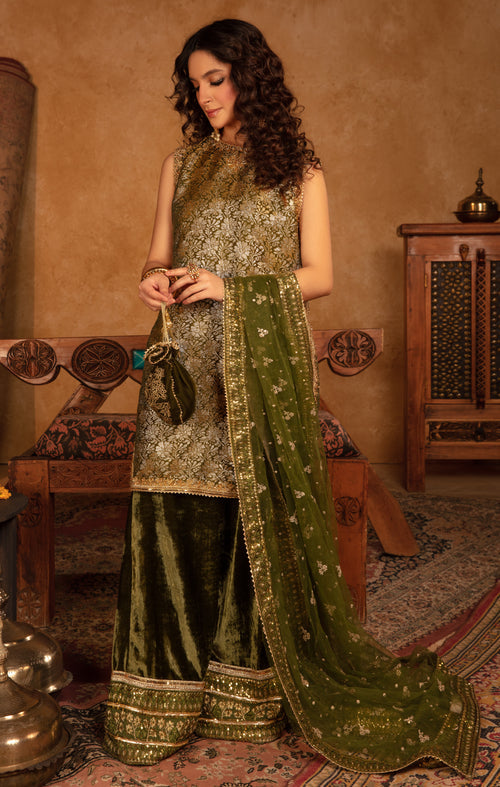 Maya | Raazi Velvet 24 | GULZAR - Official Maya stockist in UK - Sakeena London