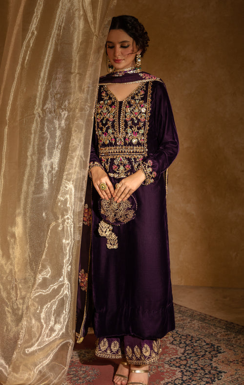 Maya | Raazi Velvet 24 | IBAARAT - Official Maya stockist in UK - Sakeena London