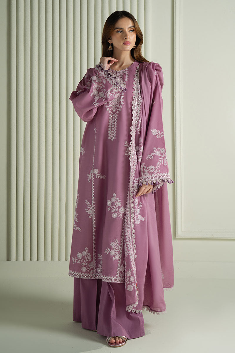 Mahnur | Twilight Luxury Lawn 25 | ORCHID GLAZE - Official Cross Stitch stockist in UK - Sakeena London