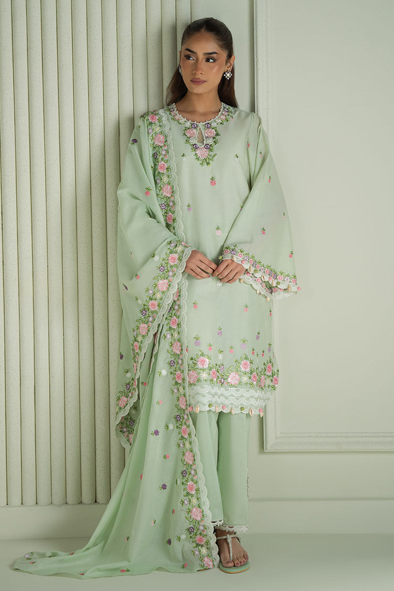 Mahnur | Twilight Luxury Lawn 25 | VERDENT BLOOM - Official Cross Stitch stockist in UK - Sakeena London