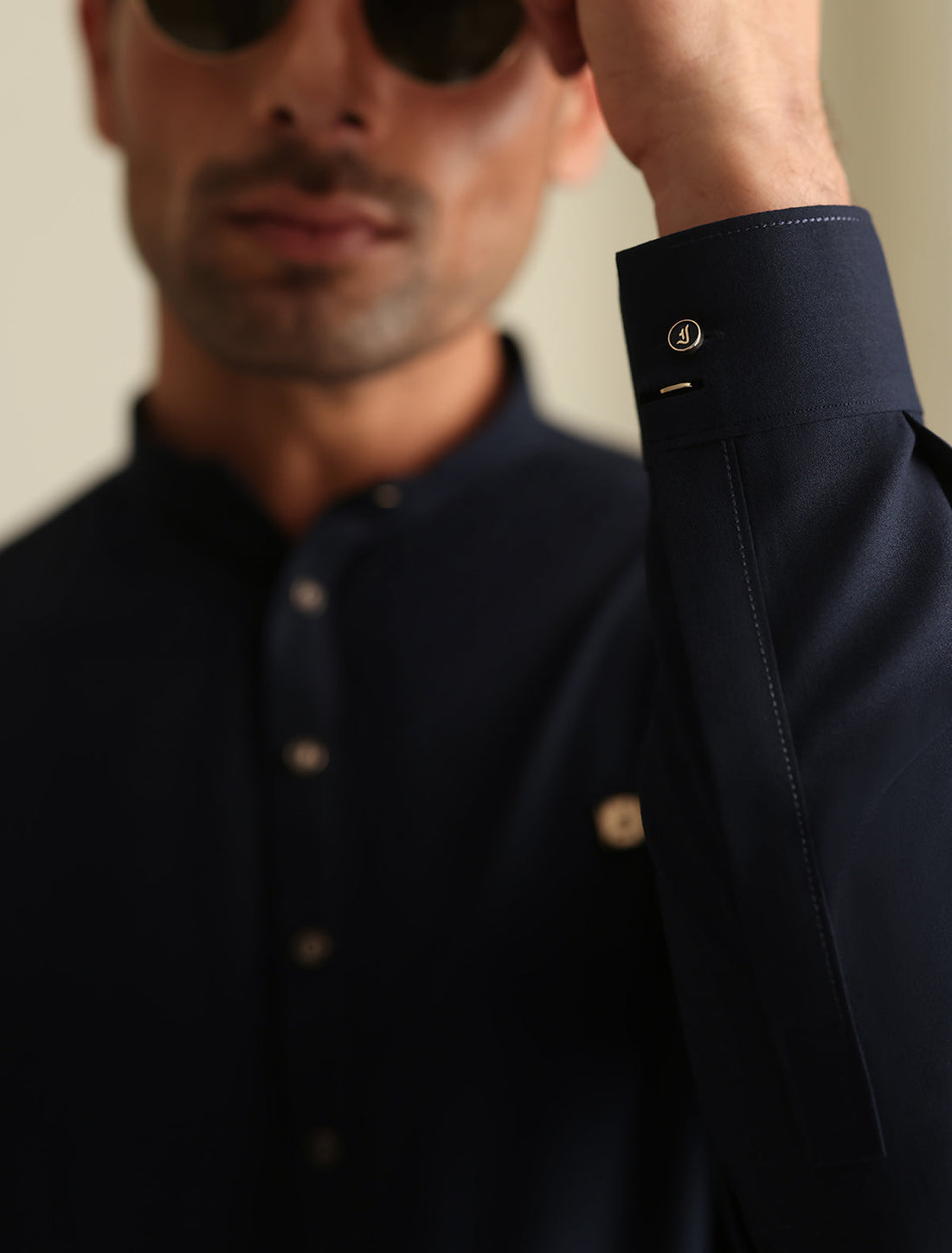 Pakistani Menswear | Ismail Farid - BLUE KURTA PAJAMA - Official Sakeena London Ltd. stockist in UK - Sakeena London