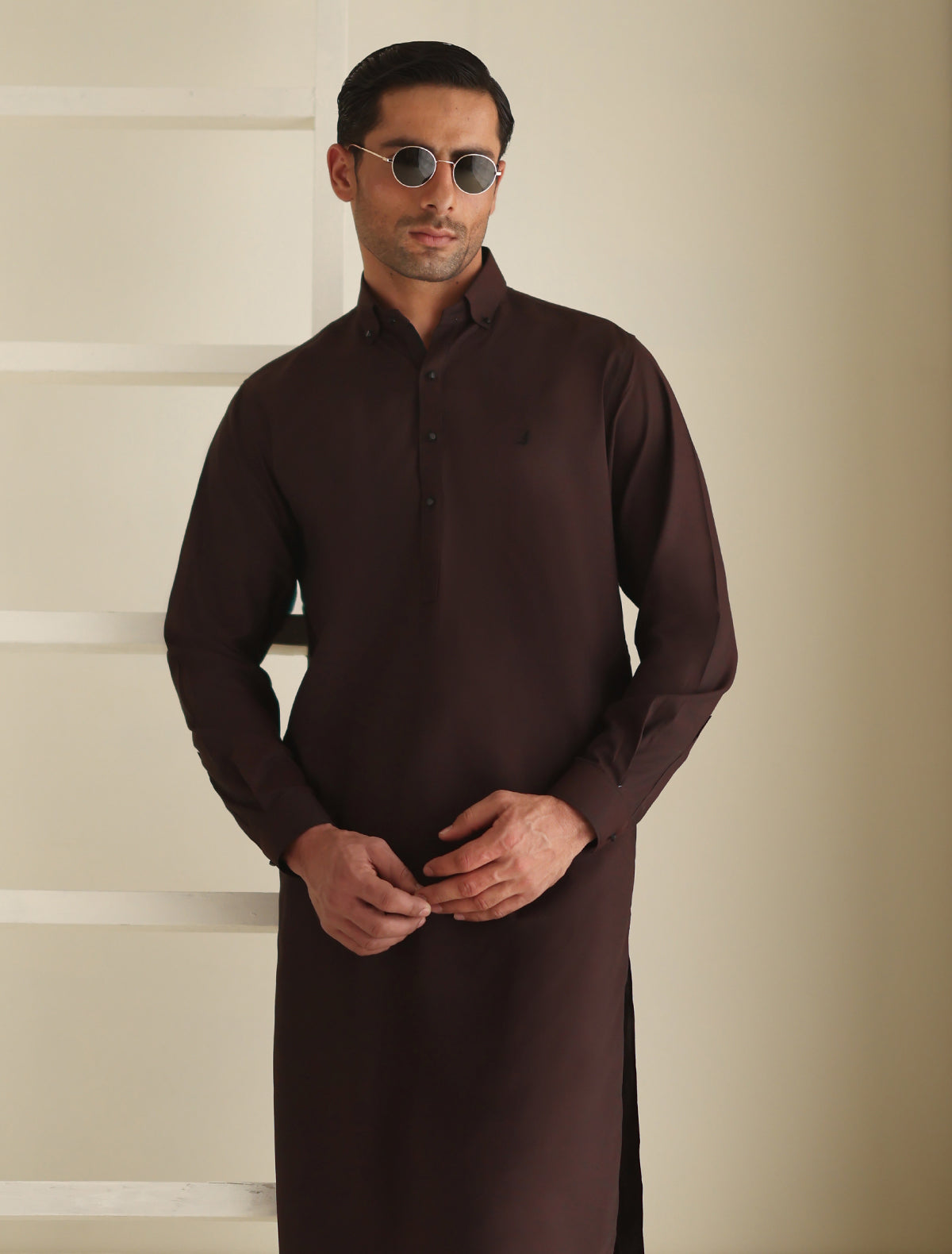 Pakistani Menswear | Ismail Farid - MAROON TEXTURED KAMEEZ SHALWAR - Official Sakeena London Ltd. stockist in UK - Sakeena London