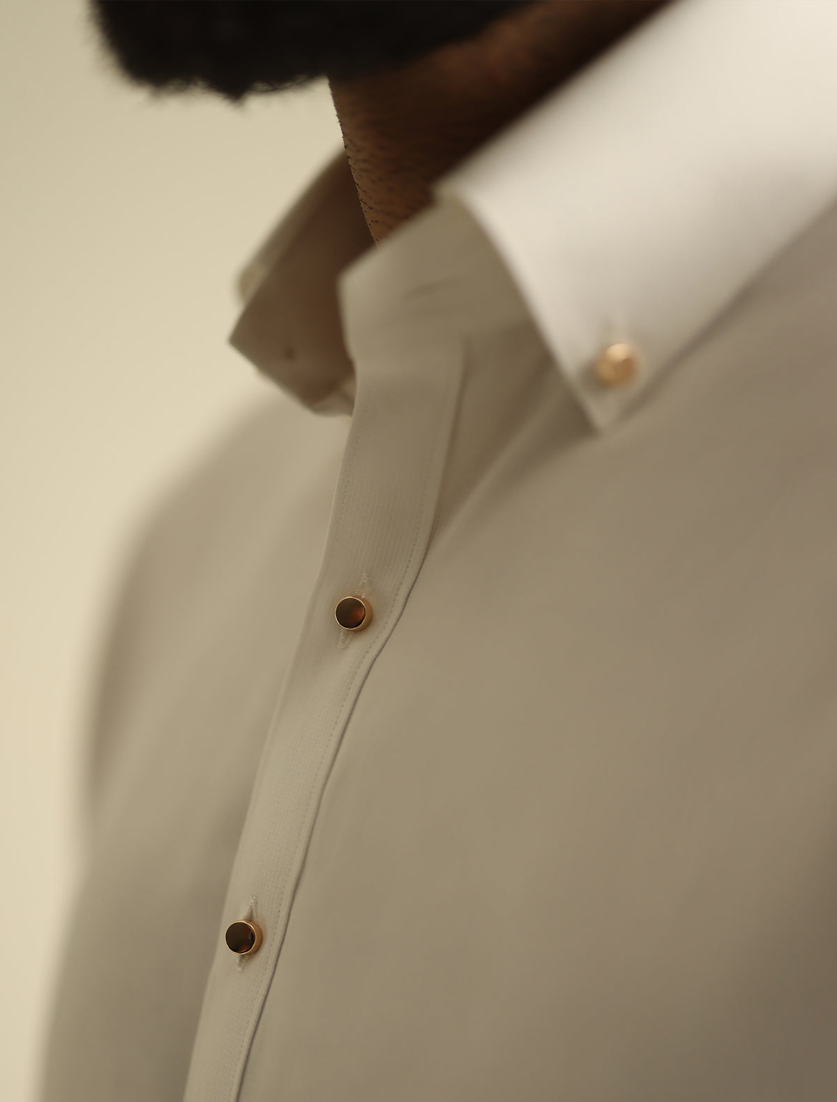 Pakistani Menswear | Ismail Farid - OFF-WHITE BUTTON-DOWN KAMEEZ SHALWAR - Official Sakeena London Ltd. stockist in UK - Sakeena London