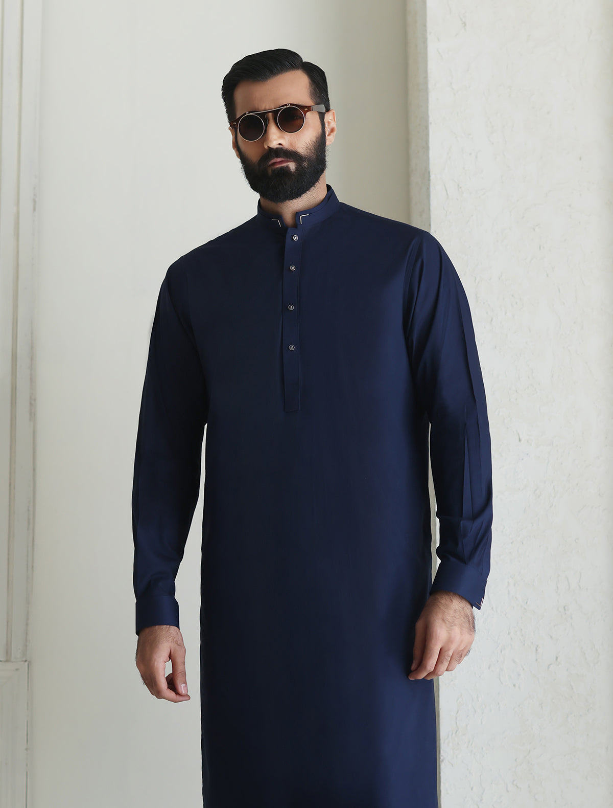 Pakistani Menswear | Ismail Farid - BLUE PREMIUM KAMEEZ SHALWAR - Official Sakeena London Ltd. stockist in UK - Sakeena London