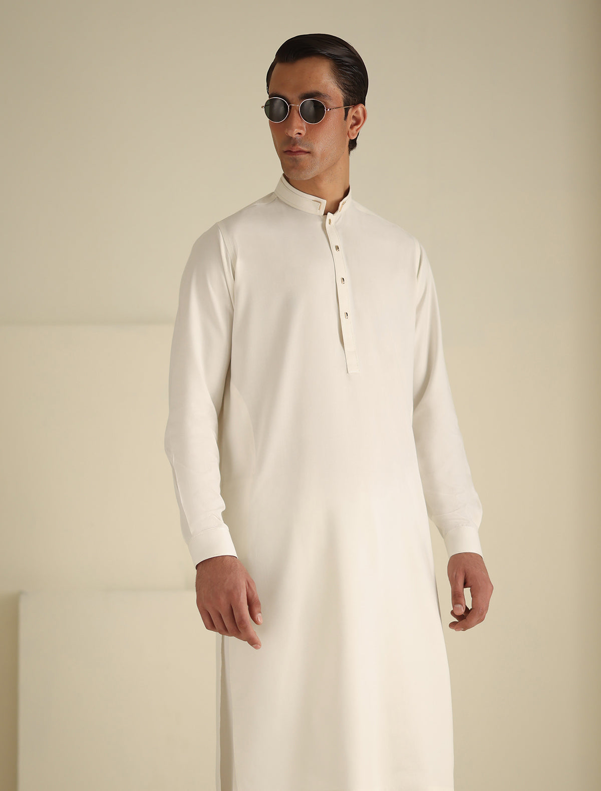 Pakistani Menswear | Ismail Farid - CREAM PREMIUM KAMEEZ SHALWAR - Official Sakeena London Ltd. stockist in UK - Sakeena London