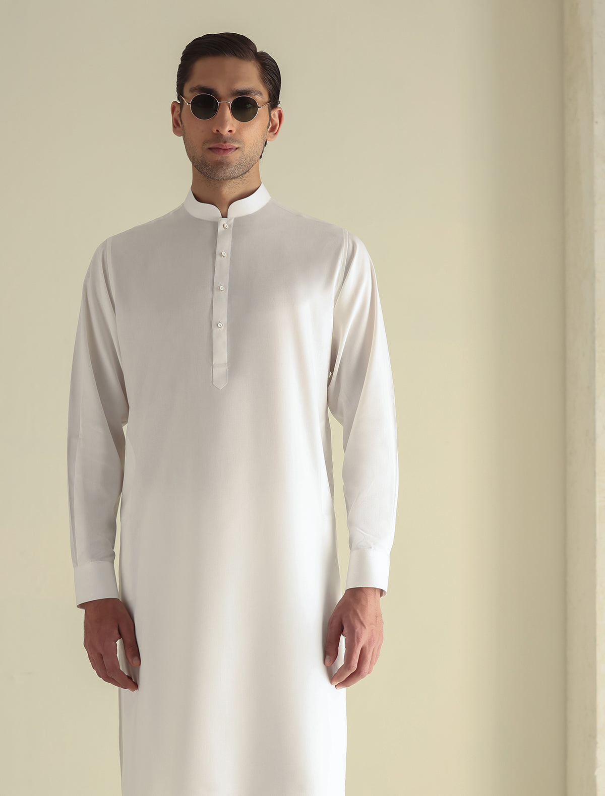 Pakistani Menswear | Ismail Farid - OFF-WHITE PREMIUM KAMEEZ SHALWAR - Official Sakeena London Ltd. stockist in UK - Sakeena London