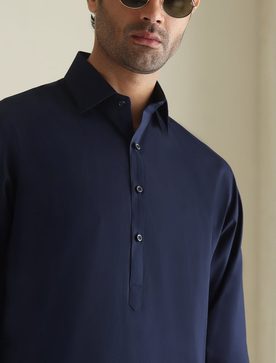 Pakistani Menswear | Ismail Farid - BLUE CLASSIC KAMEEZ SHALWAR - Official Sakeena London Ltd. stockist in UK - Sakeena London
