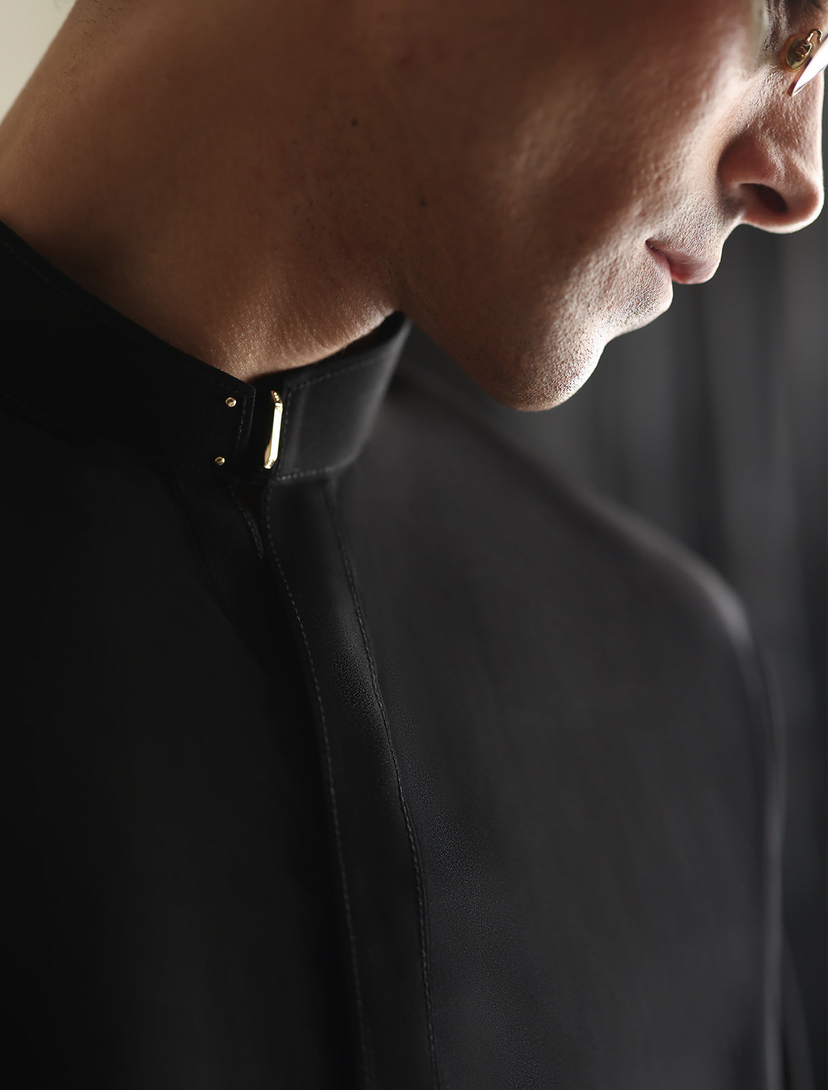 Pakistani Menswear | Ismail Farid RICH BLACK KURTA PAJAMA- - Official Sakeena London Ltd. stockist in UK - Sakeena London