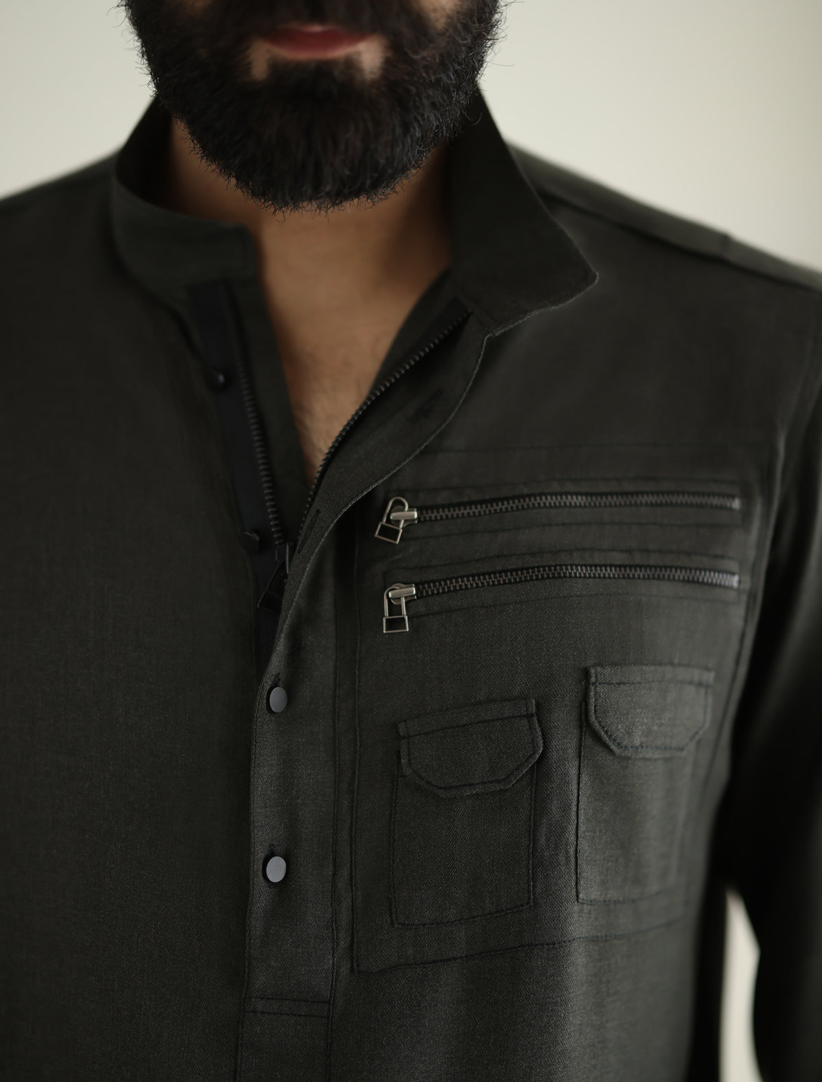 Pakistani Menswear | Ismail Farid - GRAY DESIGNER KURTA PAJAMA - Official Sakeena London Ltd. stockist in UK - Sakeena London