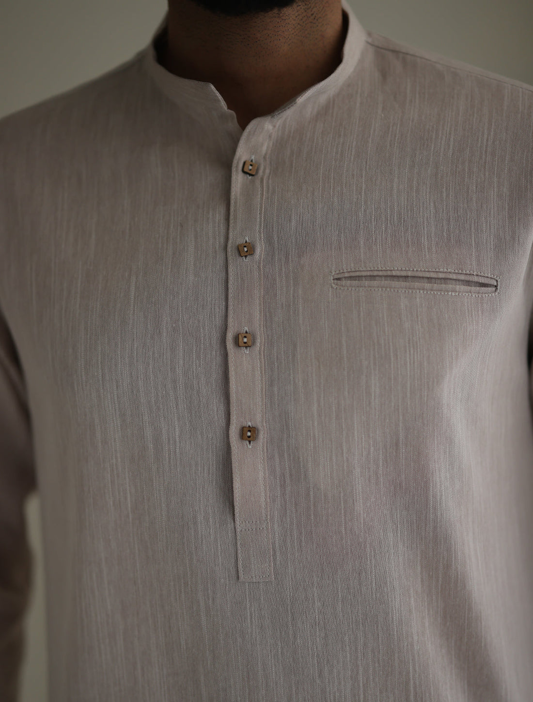 Pakistani Menswear | Ismail Farid - LIGHT BEIGE DESIGNER KURTA PAJAMA - Official Sakeena London Ltd. stockist in UK - Sakeena London