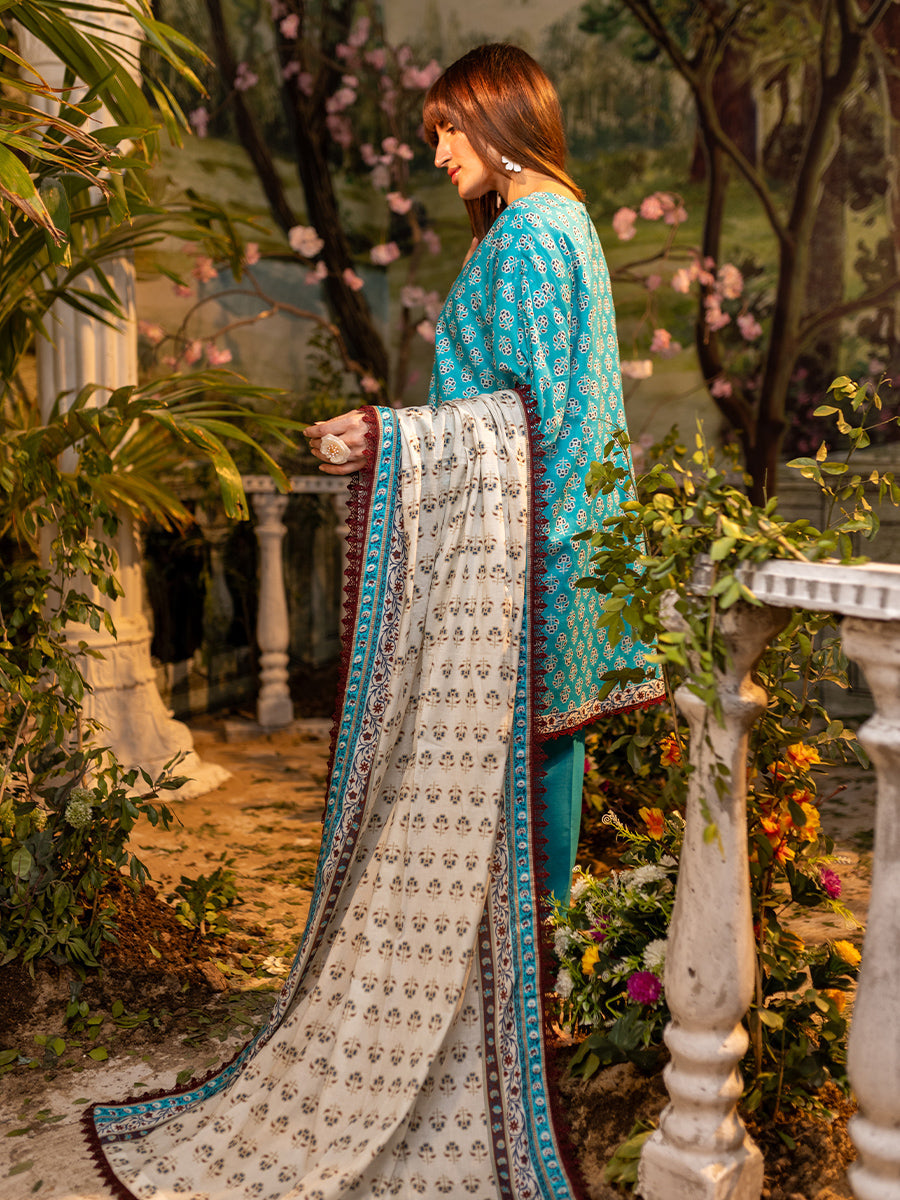 Salitex | Izel Lawn 24 | 3PC UNSTITCHED DIGITAL PRINTED & EMBROIDERED LAWN SUIT - Official Salitex stockist in UK - Sakeena London