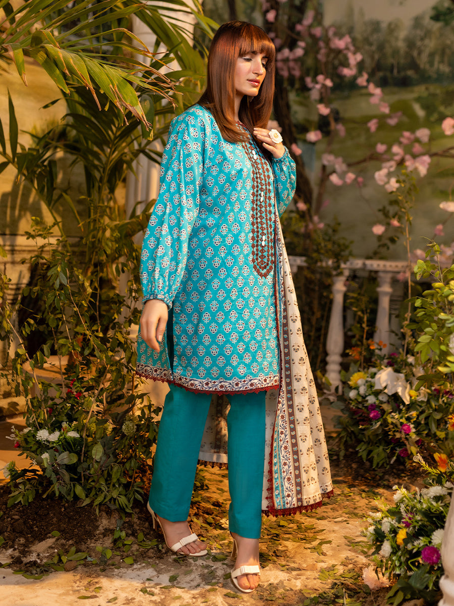 Salitex | Izel Lawn 24 | 3PC UNSTITCHED DIGITAL PRINTED & EMBROIDERED LAWN SUIT - Official Salitex stockist in UK - Sakeena London