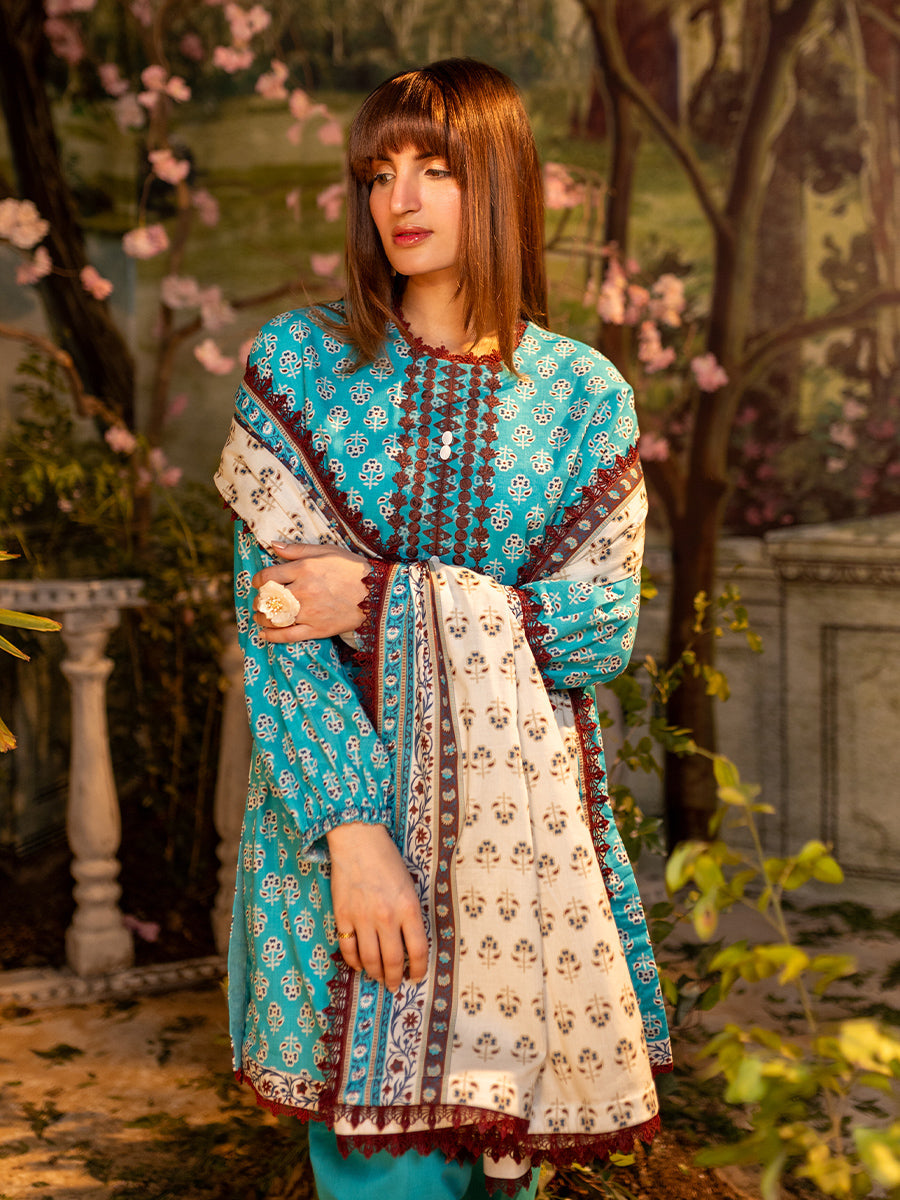 Salitex | Izel Lawn 24 | 3PC UNSTITCHED DIGITAL PRINTED & EMBROIDERED LAWN SUIT - Official Salitex stockist in UK - Sakeena London