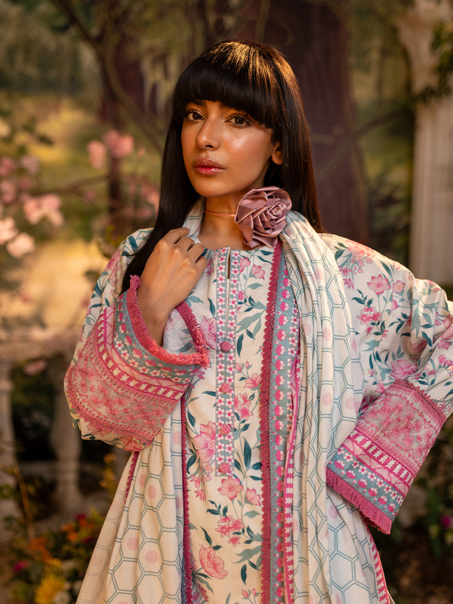 Salitex | Izel Lawn 24 | 3PC UNSTITCHED DIGITAL PRINTED & EMBROIDERED LAWN SUIT - Official Salitex stockist in UK - Sakeena London