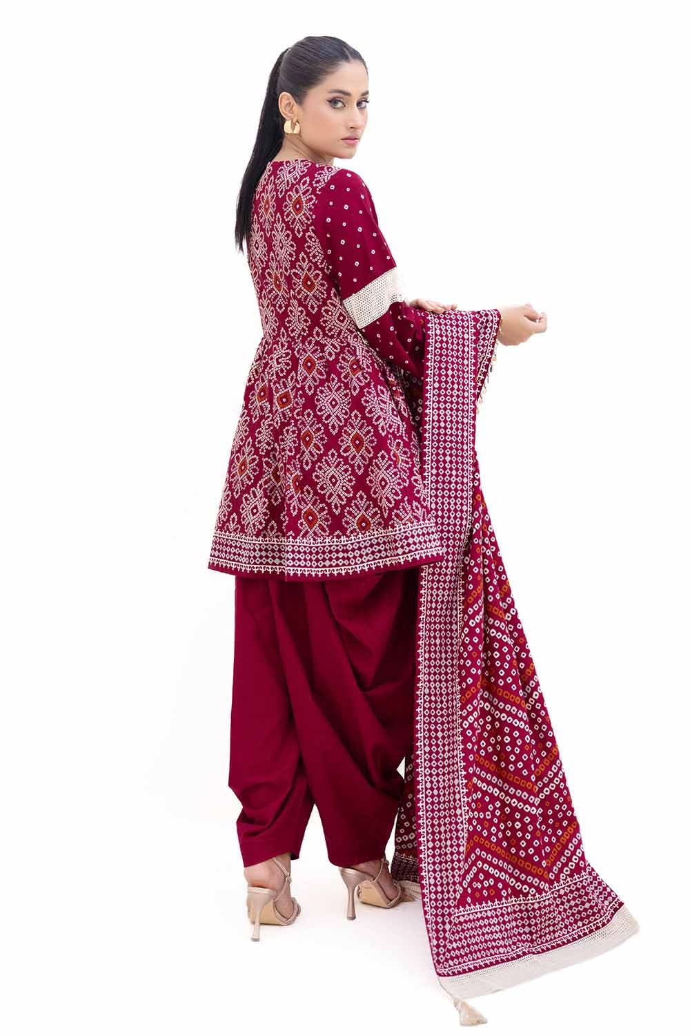 Gul Ahmed | Winter Collection 24 | Thick Khaddar Suit K-42002 T - Official Gul Ahmed stockist in UK - Sakeena London