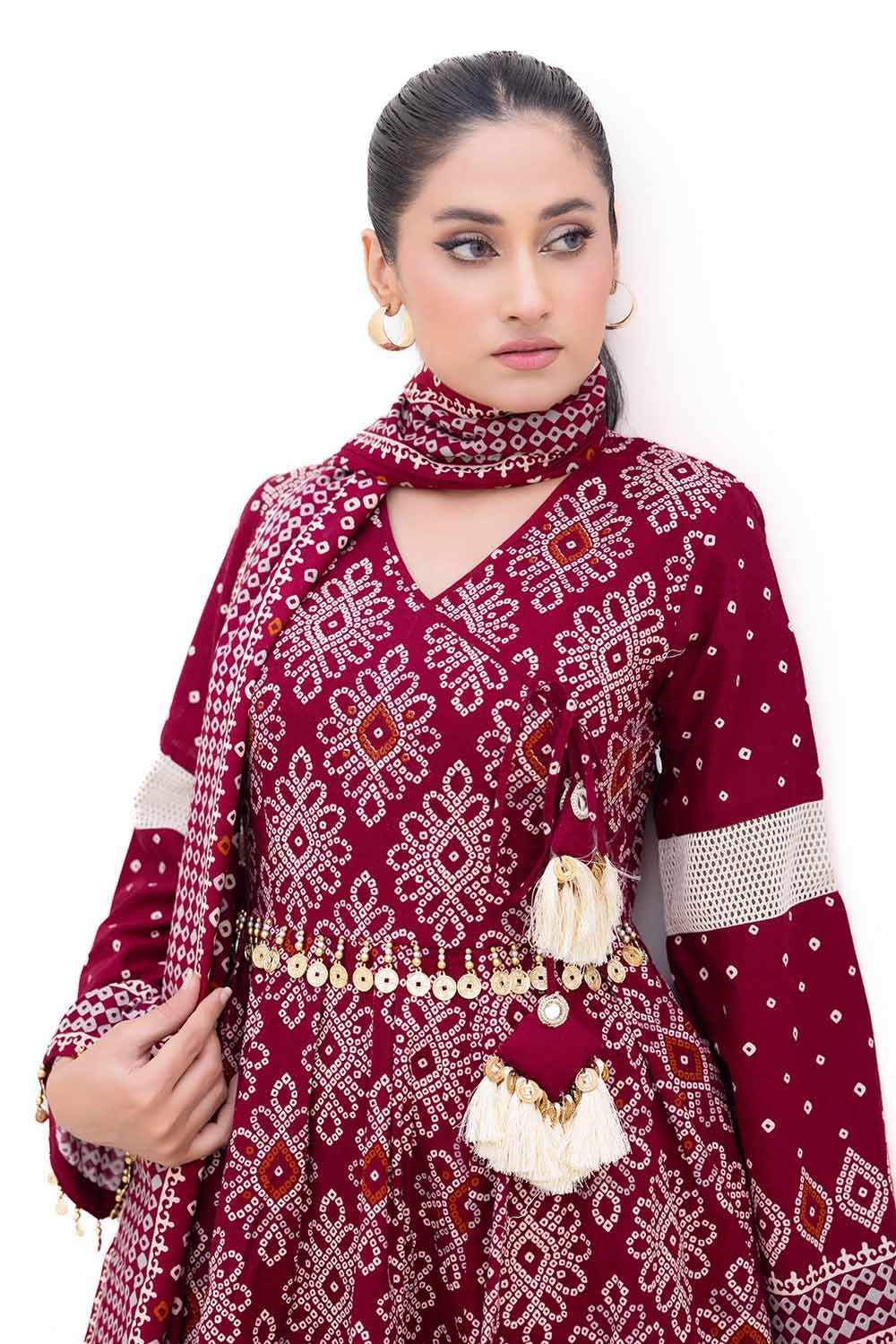 Gul Ahmed | Winter Collection 24 | Thick Khaddar Suit K-42002 T - Official Gul Ahmed stockist in UK - Sakeena London