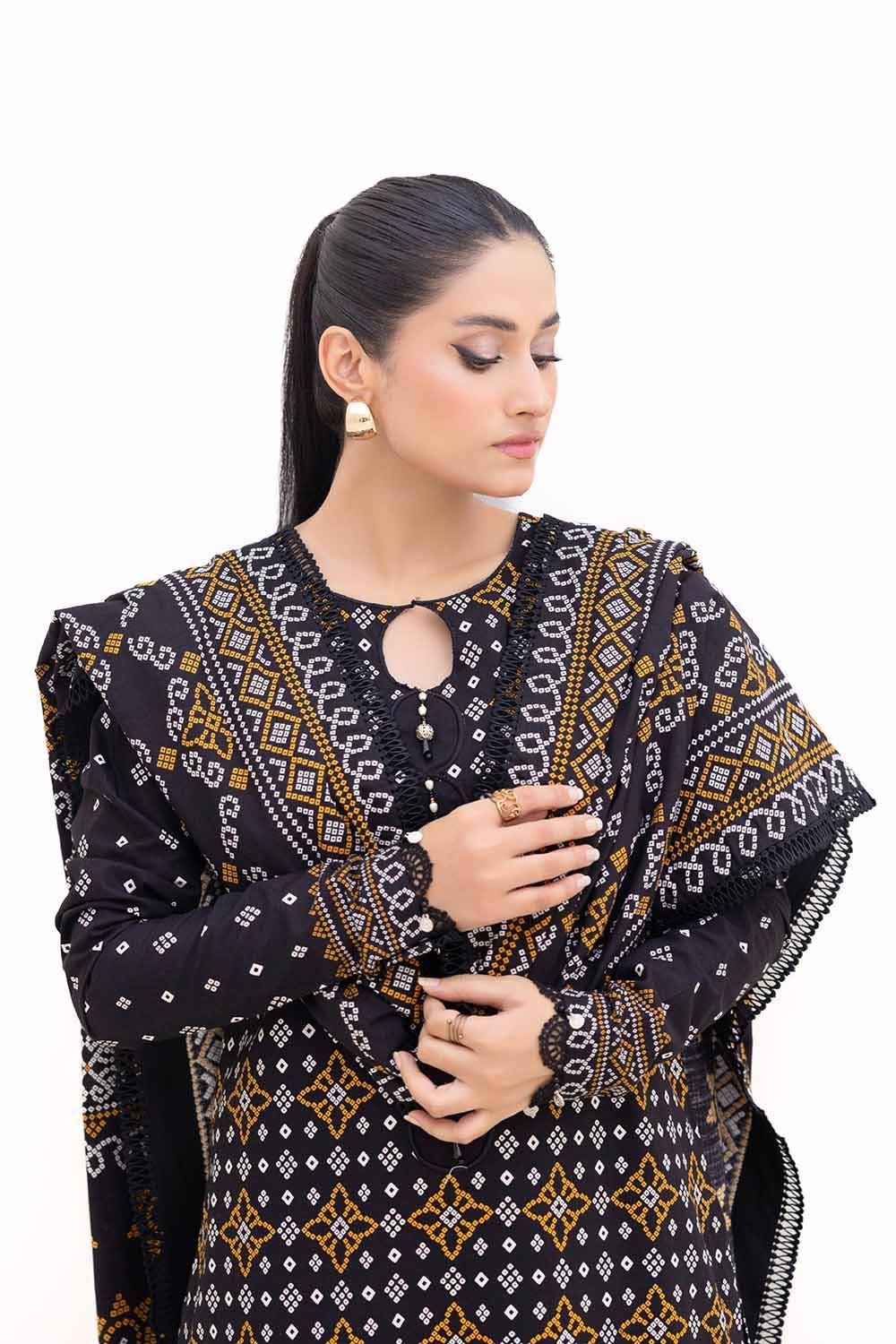 Gul Ahmed | Winter Collection 24 | Light Khaddar Suit K-42003 L - Official Gul Ahmed stockist in UK - Sakeena London