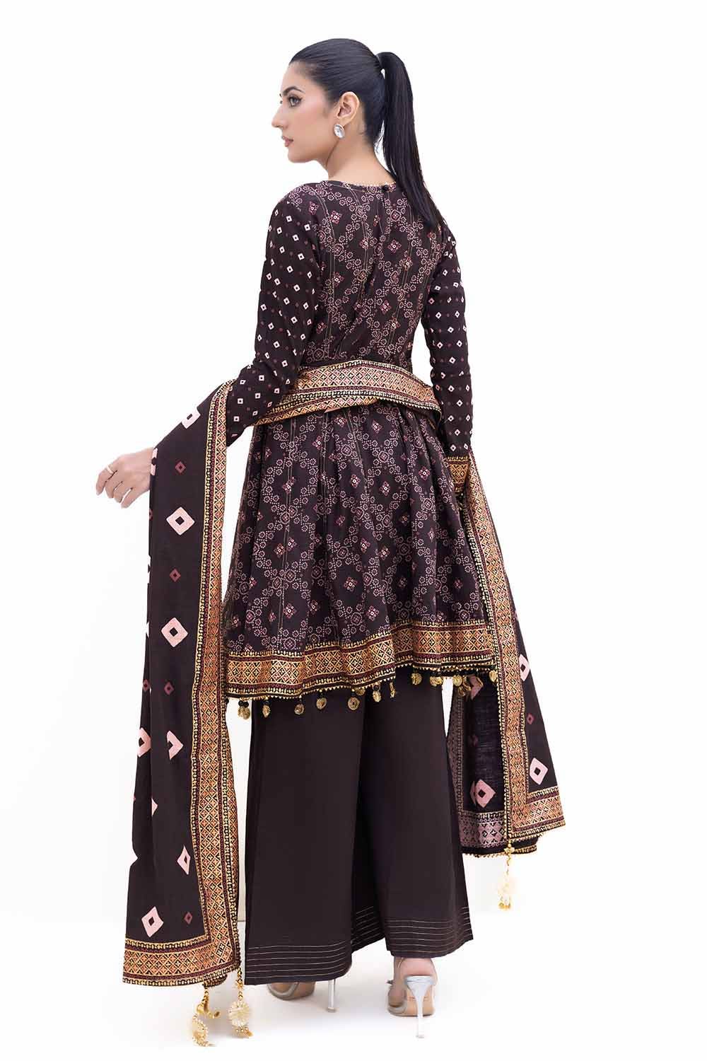 Gul Ahmed | Winter Collection 24 | Khaddar Suit K-42004 T - Official Gul Ahmed stockist in UK - Sakeena London