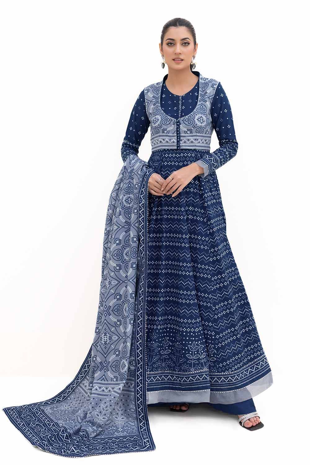 Gul Ahmed | Winter Collection 24 | Thick Khaddar Suit K-42005 T - Official Gul Ahmed stockist in UK - Sakeena London
