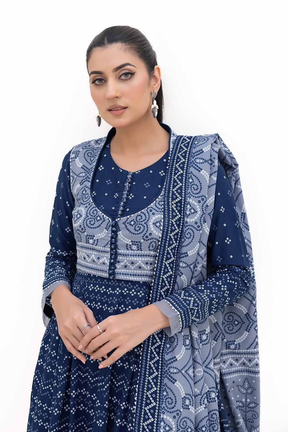 Gul Ahmed | Winter Collection 24 | Thick Khaddar Suit K-42005 T - Official Gul Ahmed stockist in UK - Sakeena London