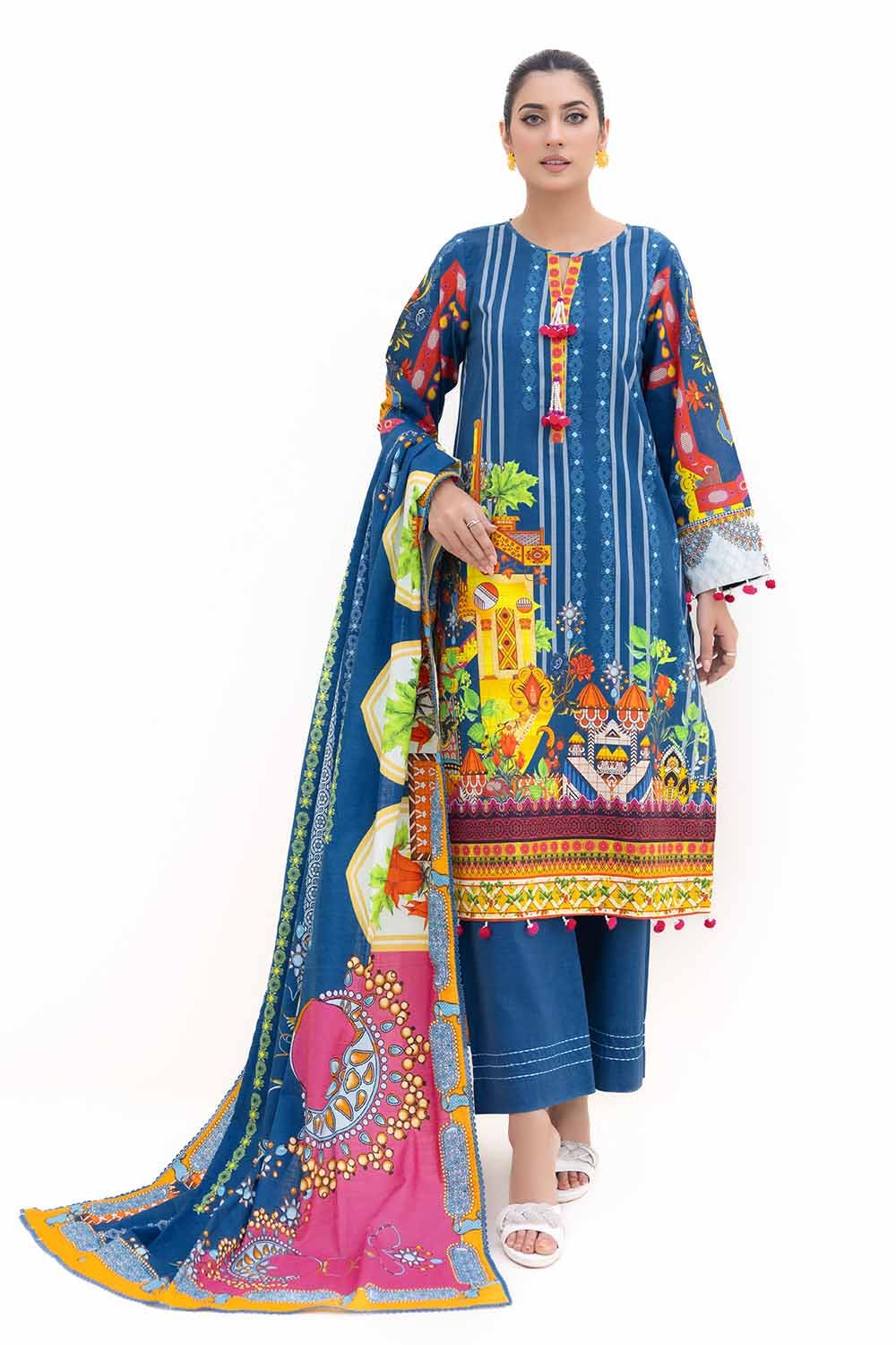 Gul Ahmed | Winter Collection 24 | Thick Khaddar Suit K-42006 T - Official Gul Ahmed stockist in UK - Sakeena London