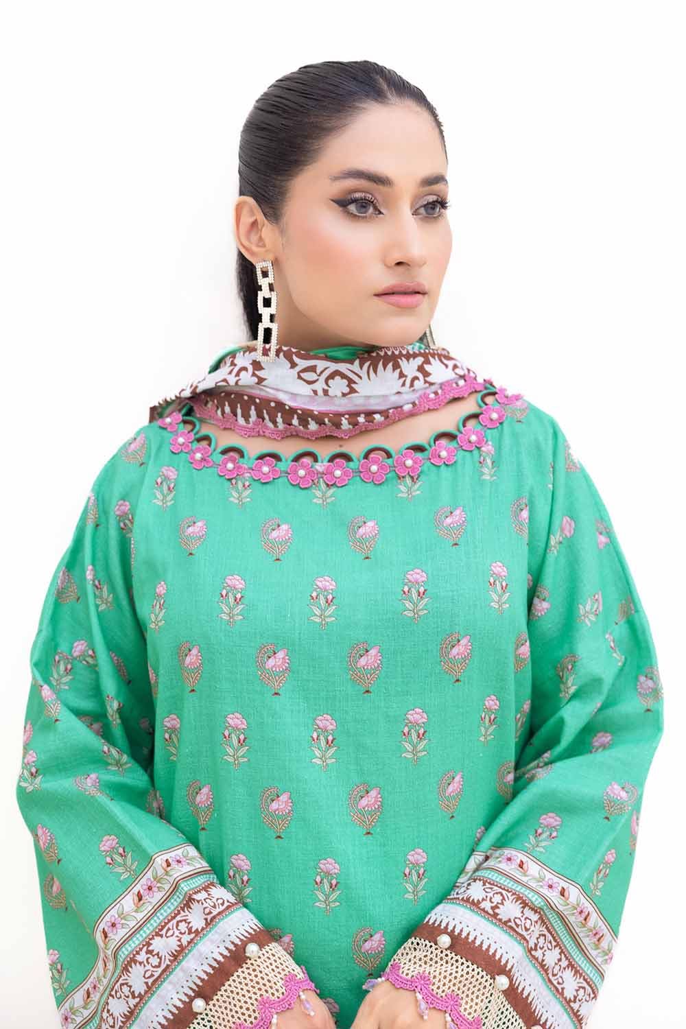Gul Ahmed | Winter Collection 24 | Thick Khaddar Suit K-42007 T - Official Gul Ahmed stockist in UK - Sakeena London