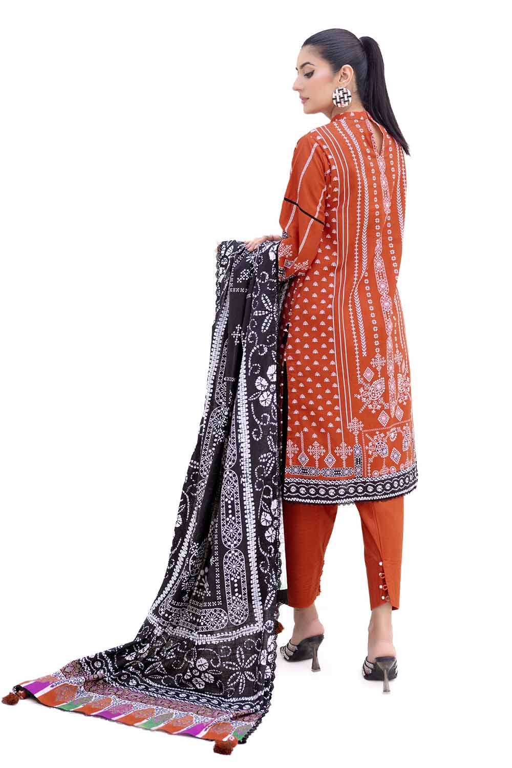 Gul Ahmed | Winter Collection 24 | Thick Khaddar Suit K-42008 T - Official Gul Ahmed stockist in UK - Sakeena London