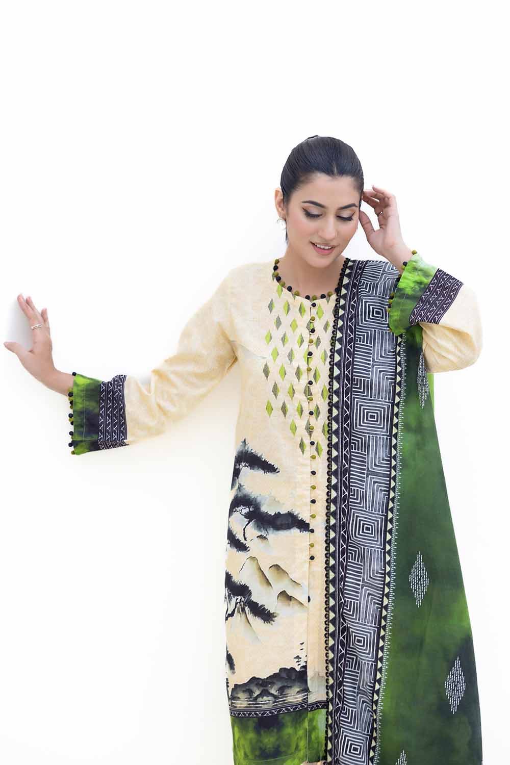 Gul Ahmed | Winter Collection 24 | Khaddar Dupatta K-42013 L - Official Gul Ahmed stockist in UK - Sakeena London