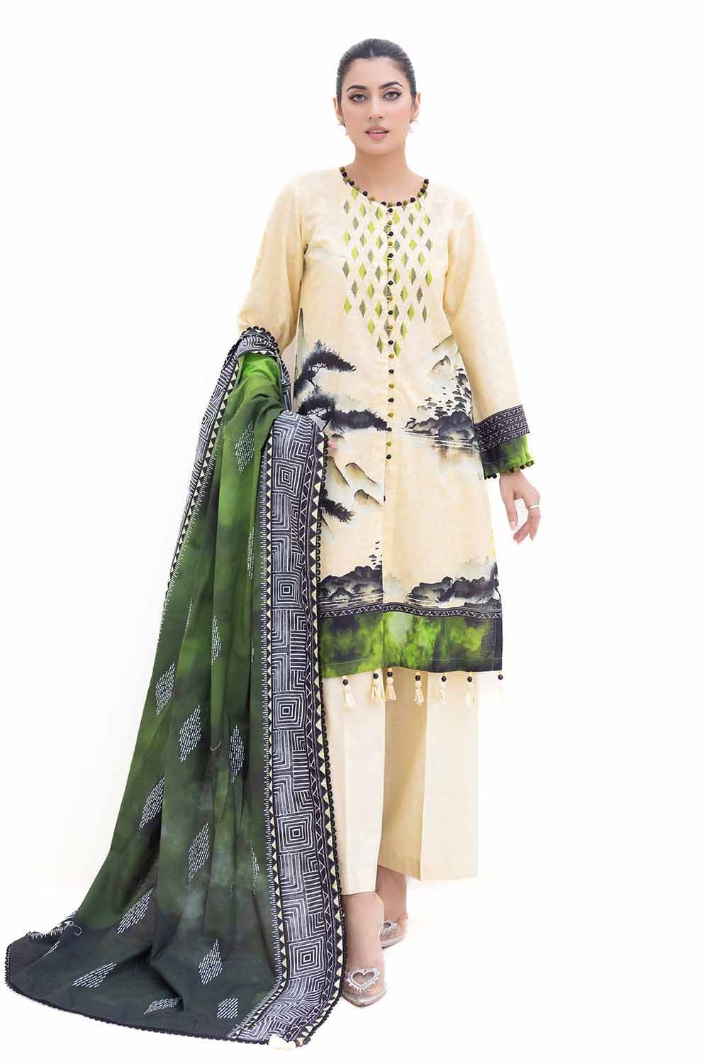 Gul Ahmed | Winter Collection 24 | Khaddar Dupatta K-42013 T - Official Gul Ahmed stockist in UK - Sakeena London
