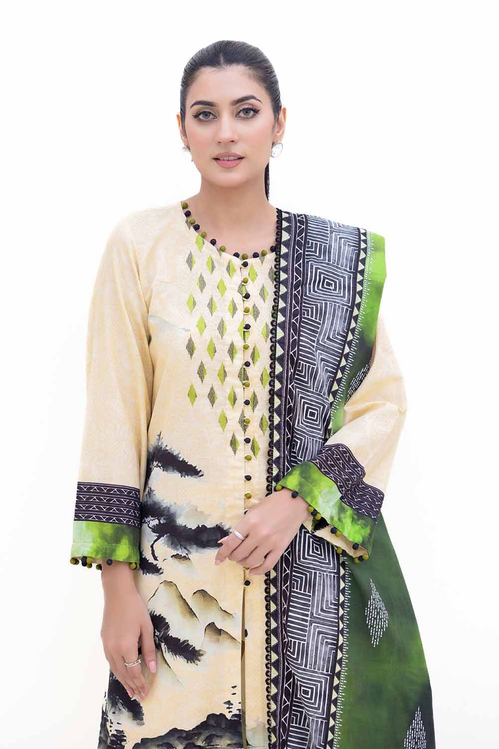 Gul Ahmed | Winter Collection 24 | Khaddar Dupatta K-42013 T - Official Gul Ahmed stockist in UK - Sakeena London
