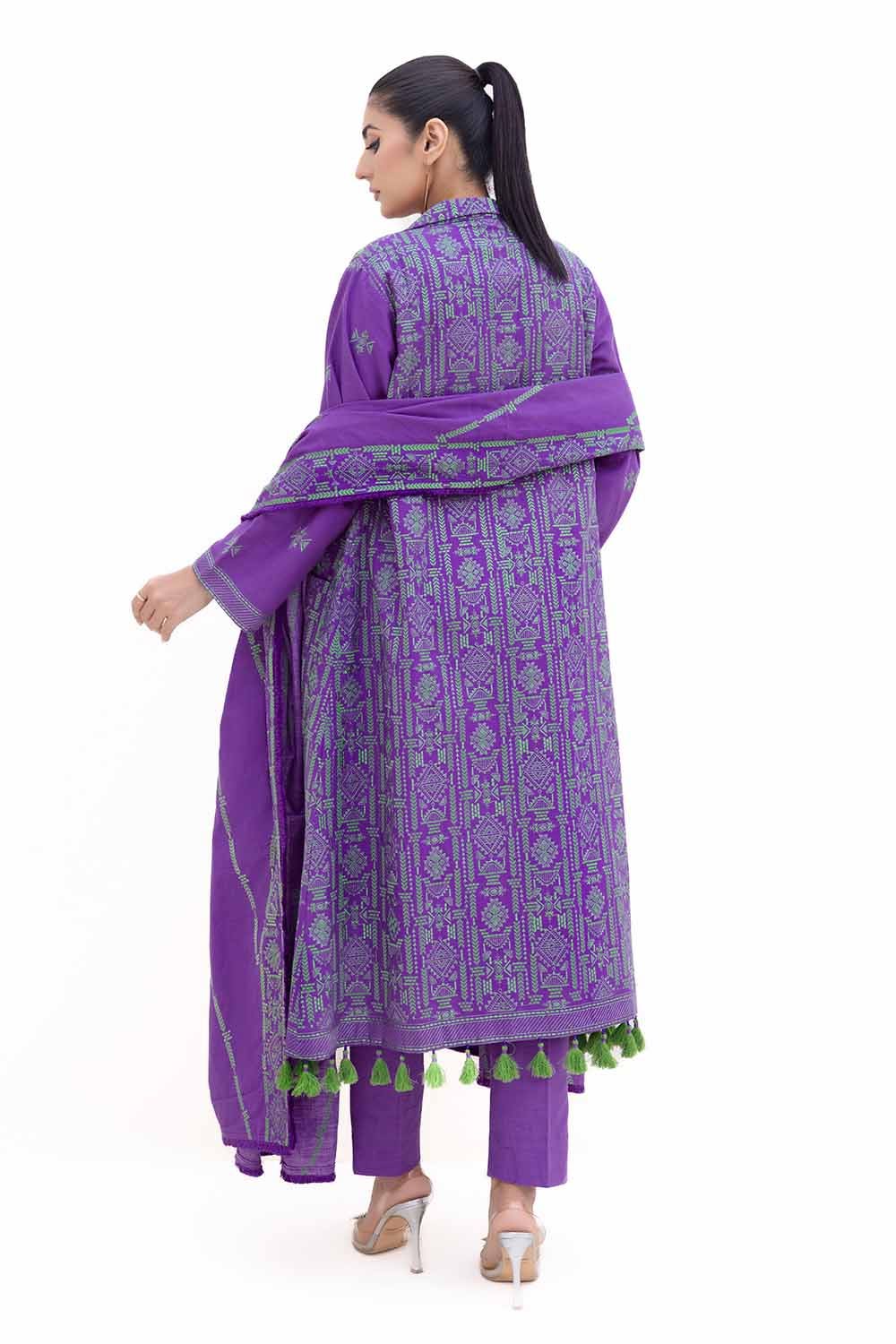 Gul Ahmed | Winter Collection 24 | Khaddar Dupatta K-42017 T - Official Gul Ahmed stockist in UK - Sakeena London